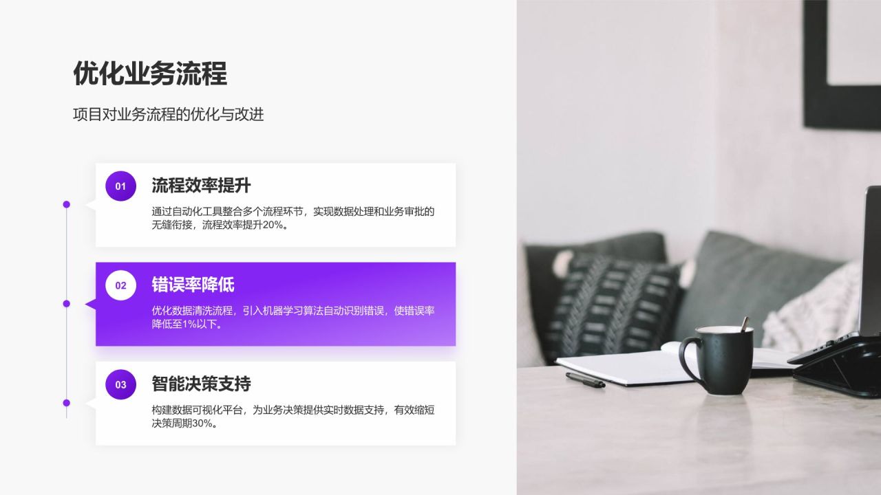 紫色简约风数据分析团队项目成果展示PPT模板