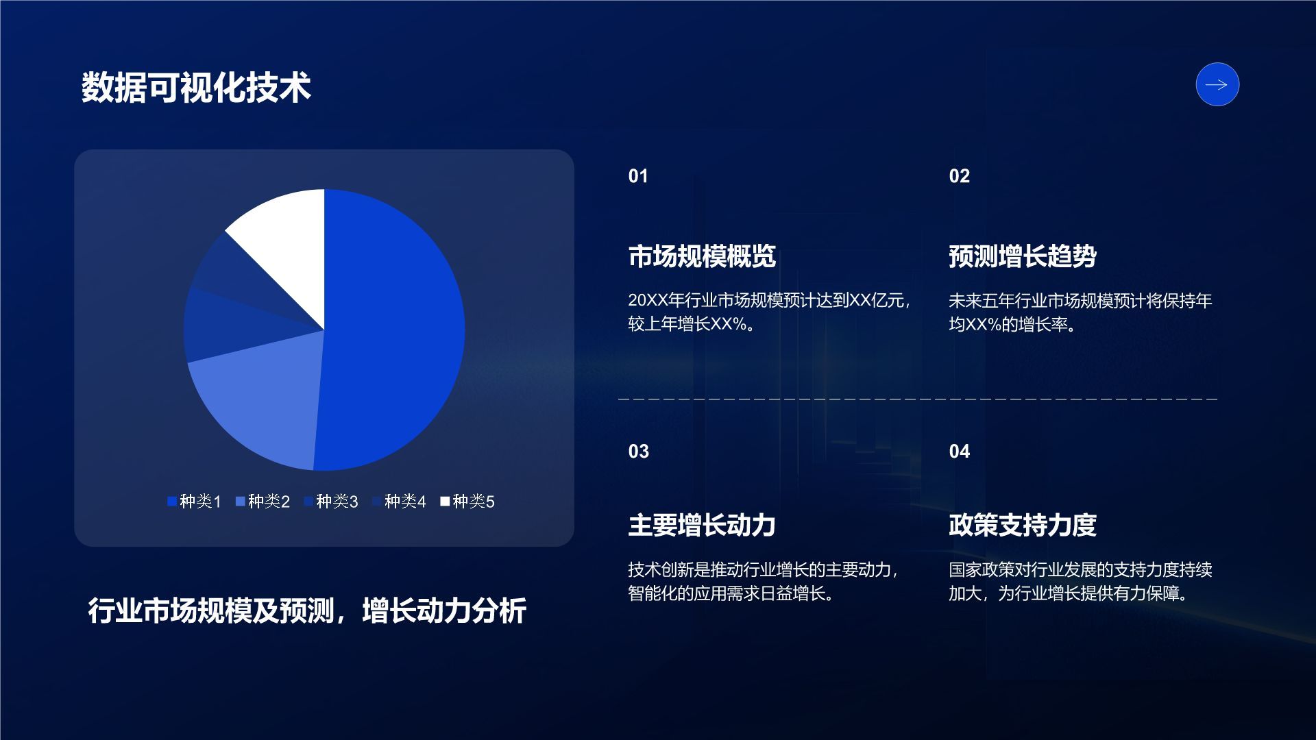 蓝色商务风年度战略发布会主题报告PPT模板