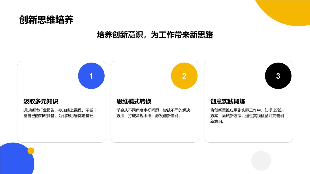 蓝色扁平风职场新人年度成长总结PPT模板