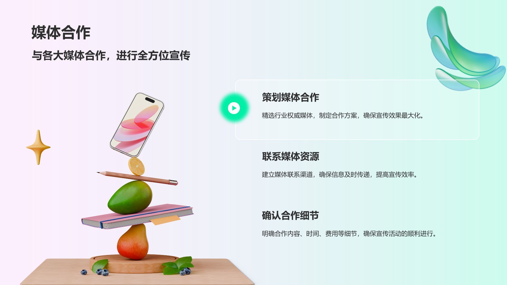 绿色3D风年度新品发布会策划PPT模板