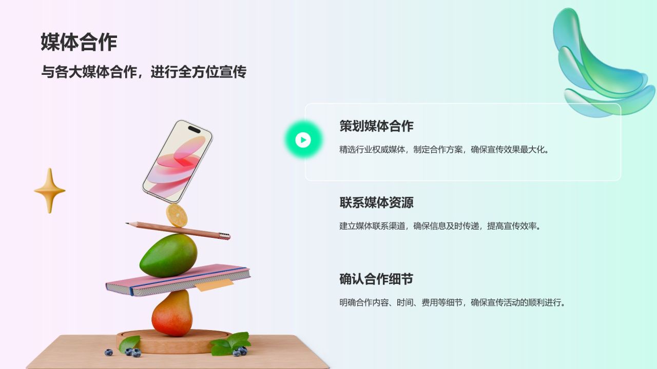 绿色3D风年度新品发布会策划PPT模板