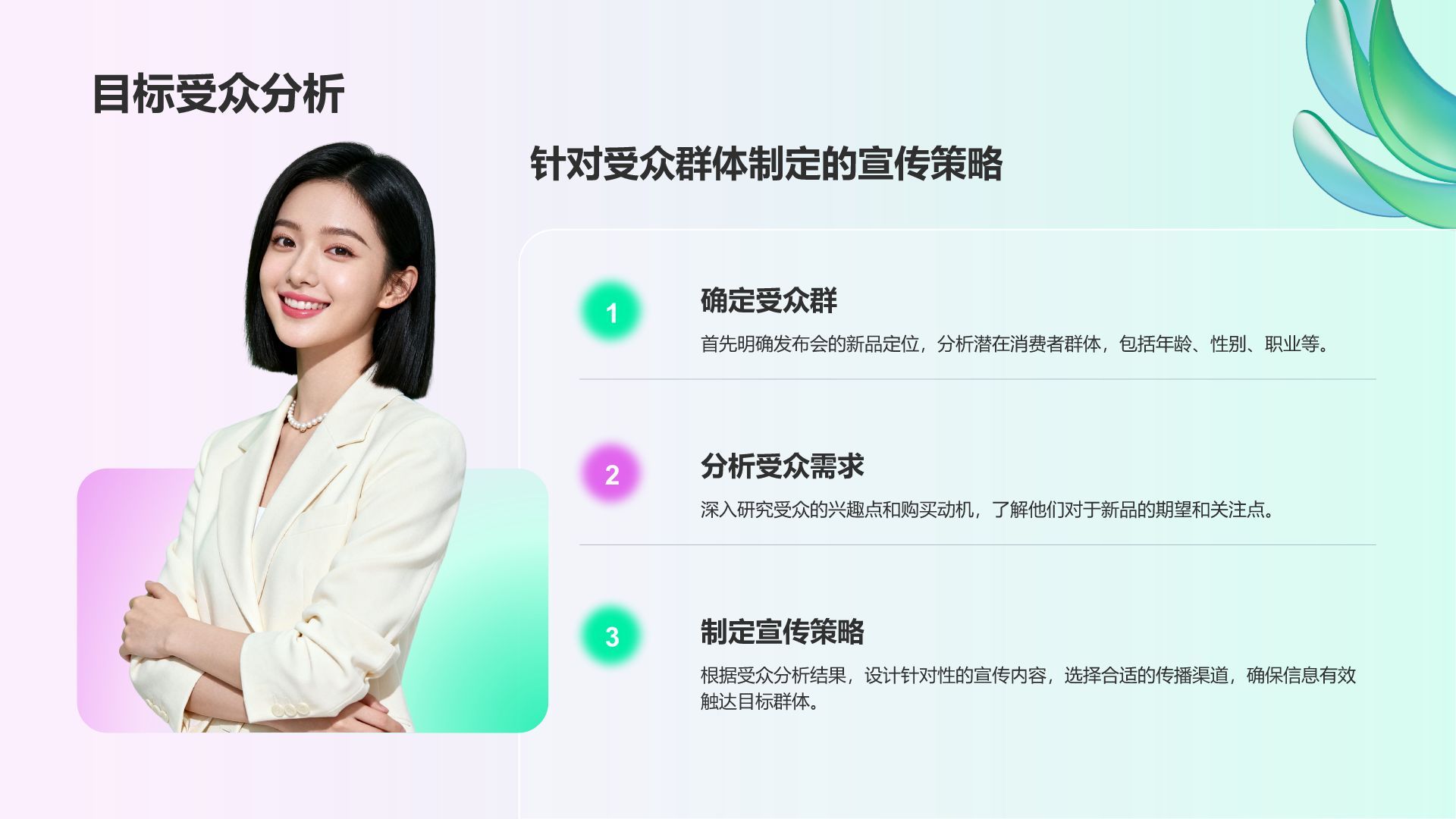 绿色3D风年度新品发布会策划PPT模板