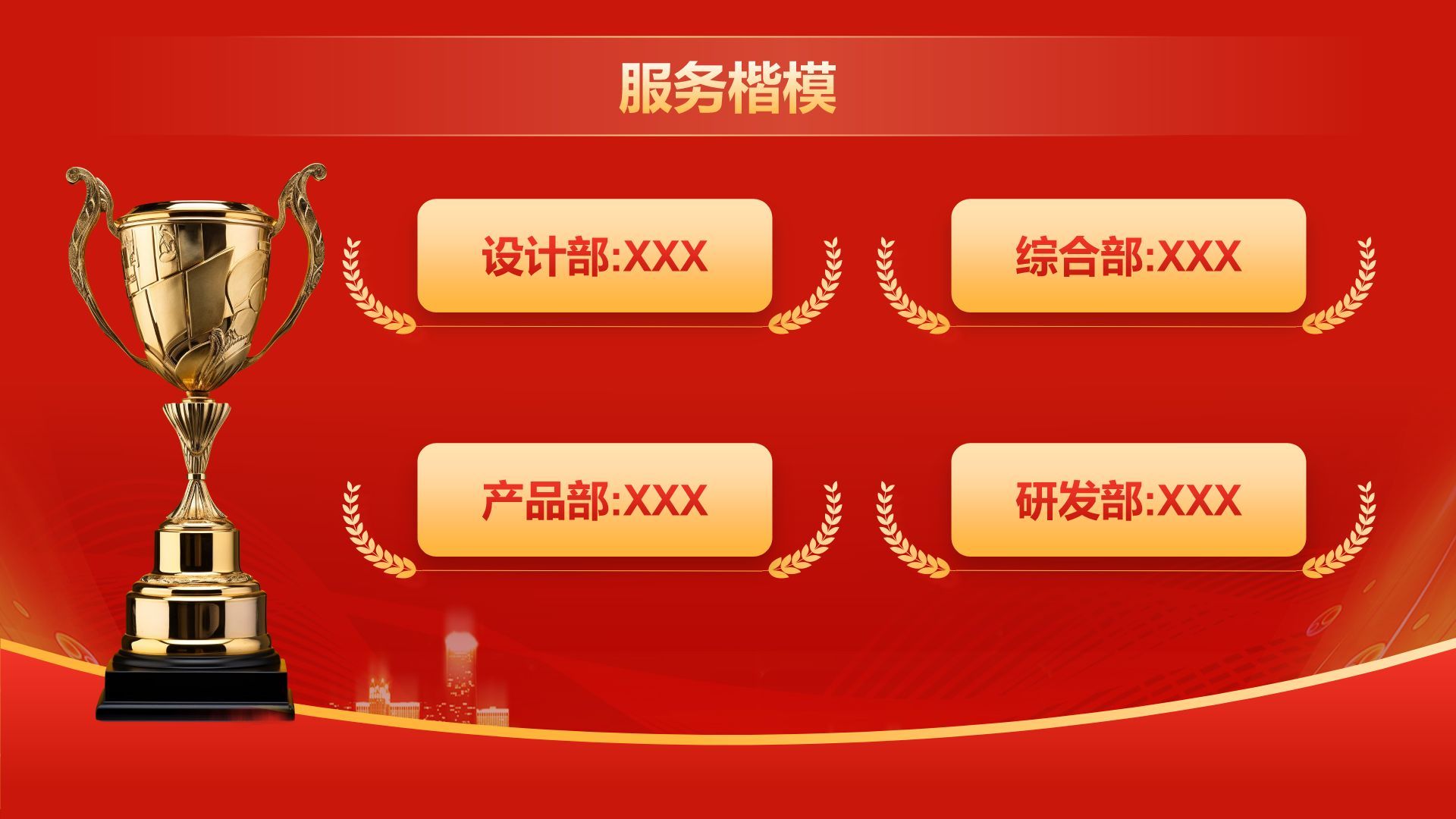 红色喜庆风企业年会活动表彰大会PPT模板