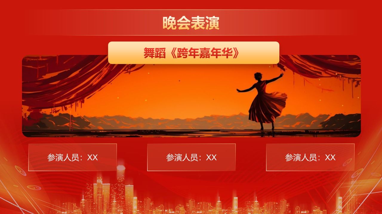 红色喜庆风企业年会活动表彰大会PPT模板