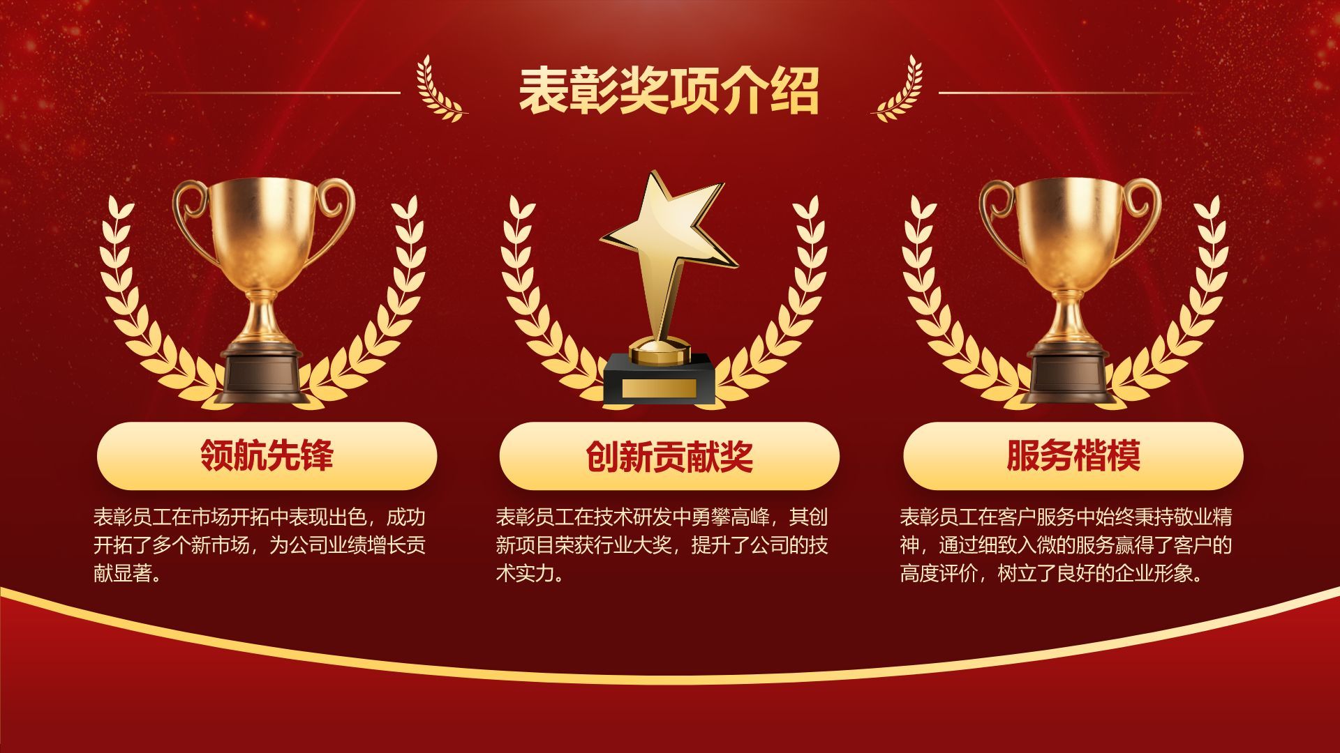 红色喜庆风企业年会创意活动PPT模板