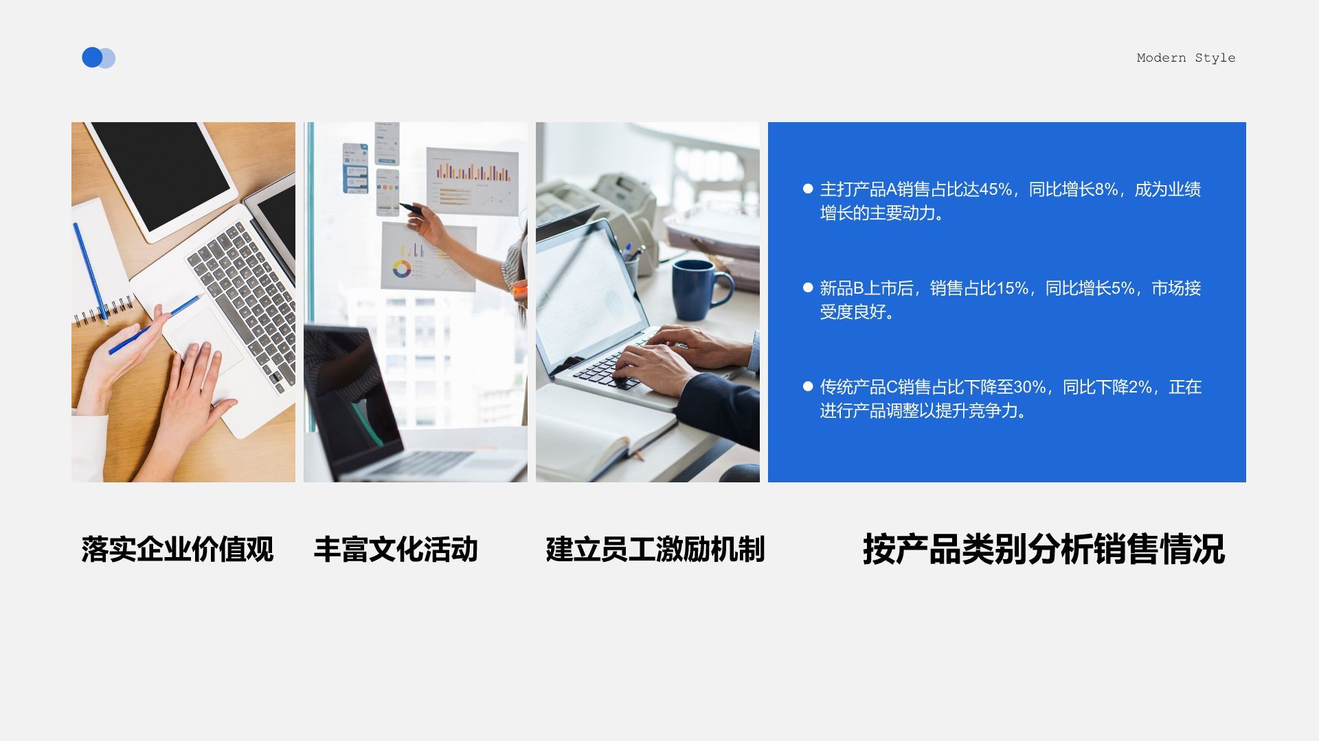 蓝色商务风行政专员年度工作总结汇报PPT模板