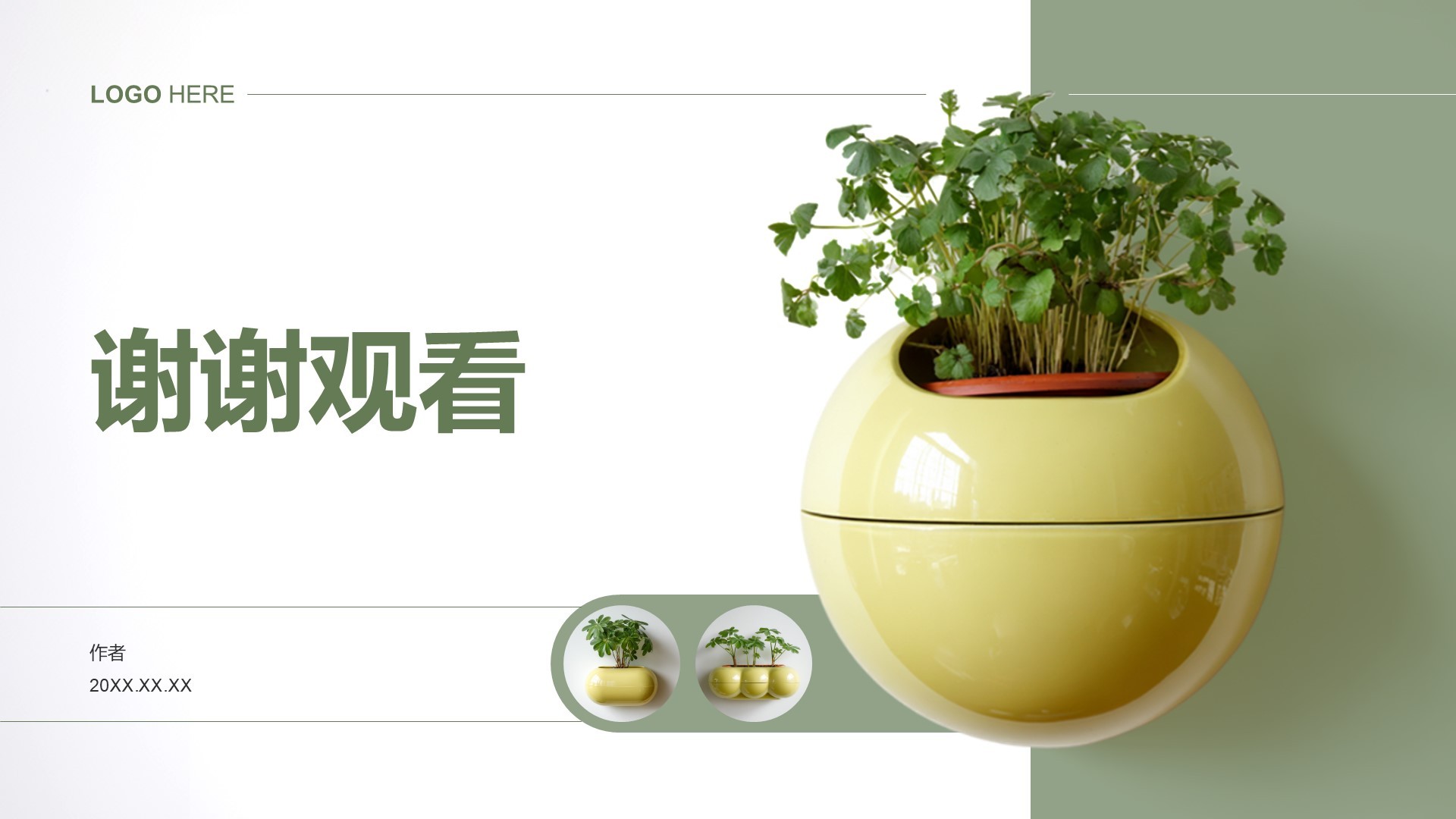 绿色清新教育培训PPT主题