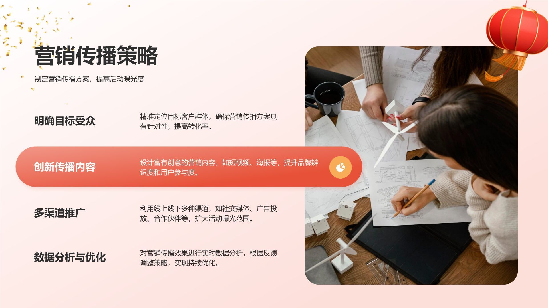 红色喜庆风新年企业运营计划PPT模板