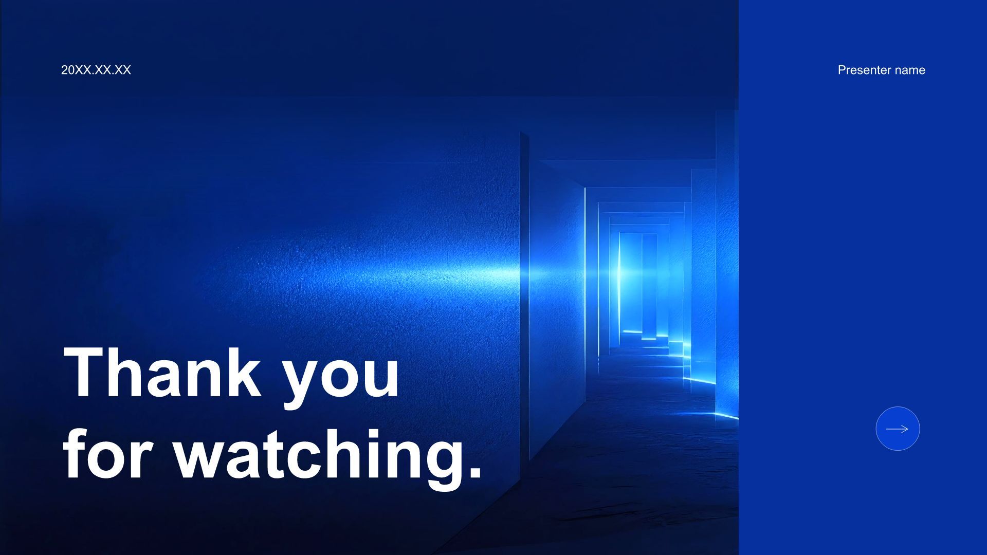 蓝色商务风年度战略发布会主题报告PPT模板