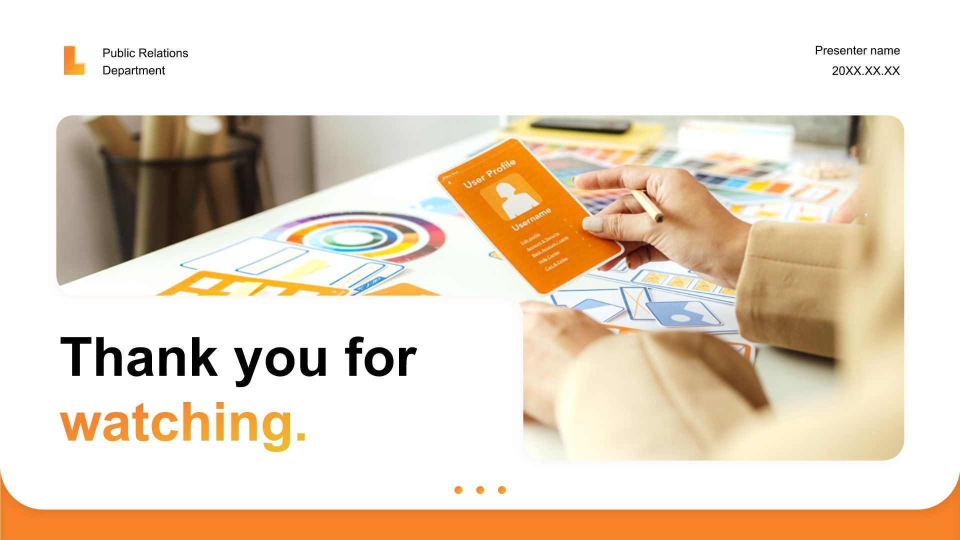 橙色商务风公关部年终活动策划与舆情分析汇报PPT模板