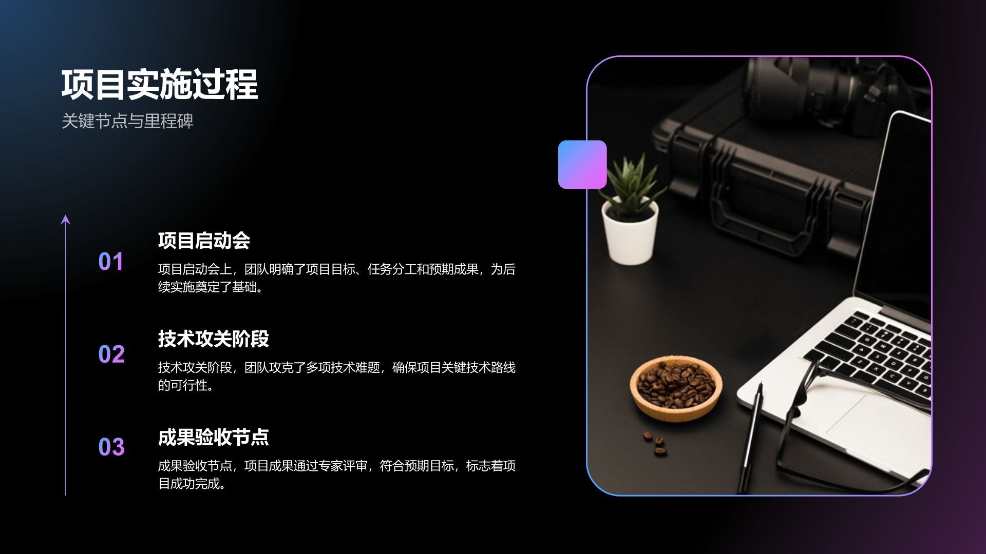 紫色科技风研发部年度创新项目与成果展示PPT模板