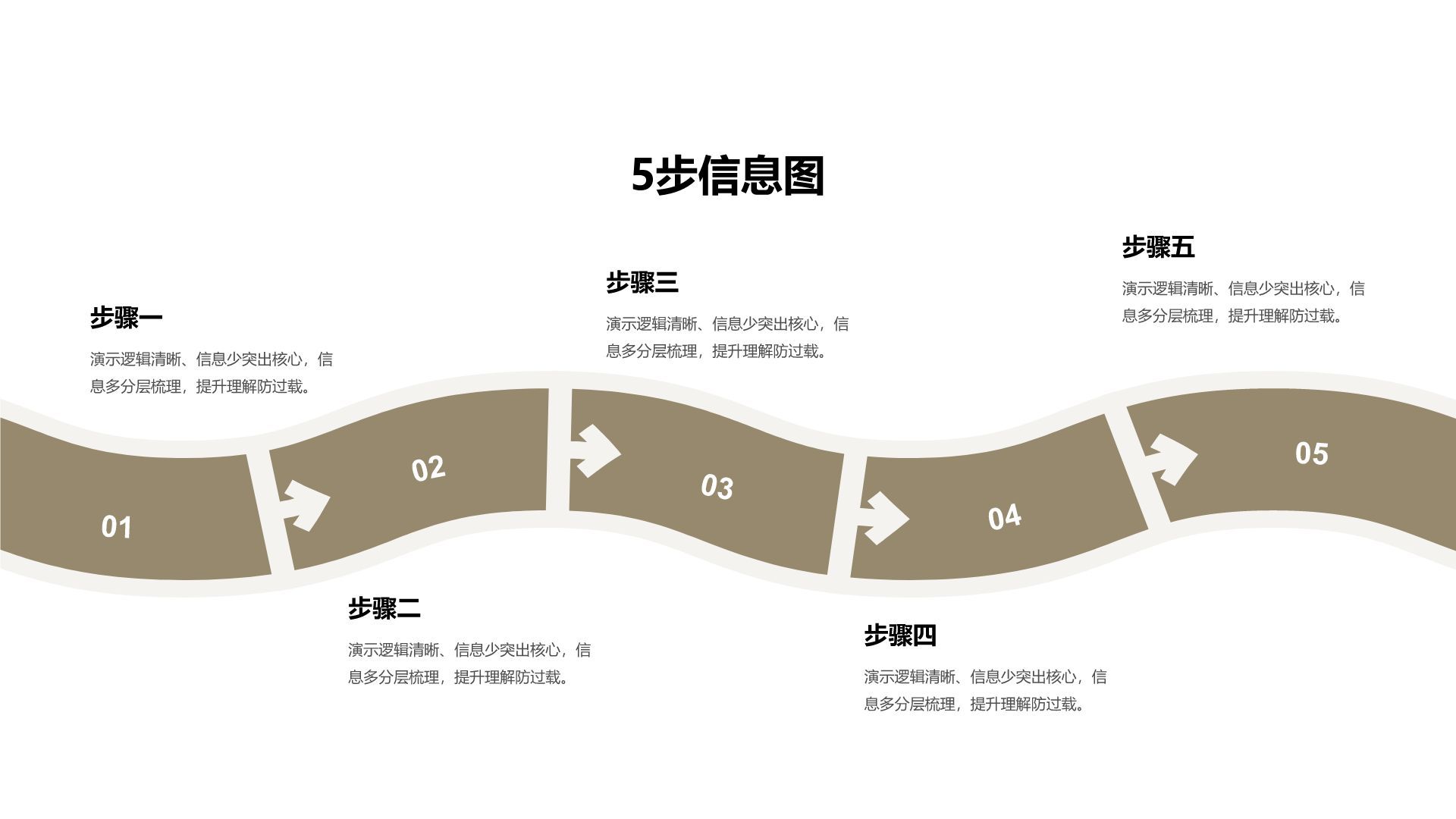 橙色商务风步骤信息图PPT模板