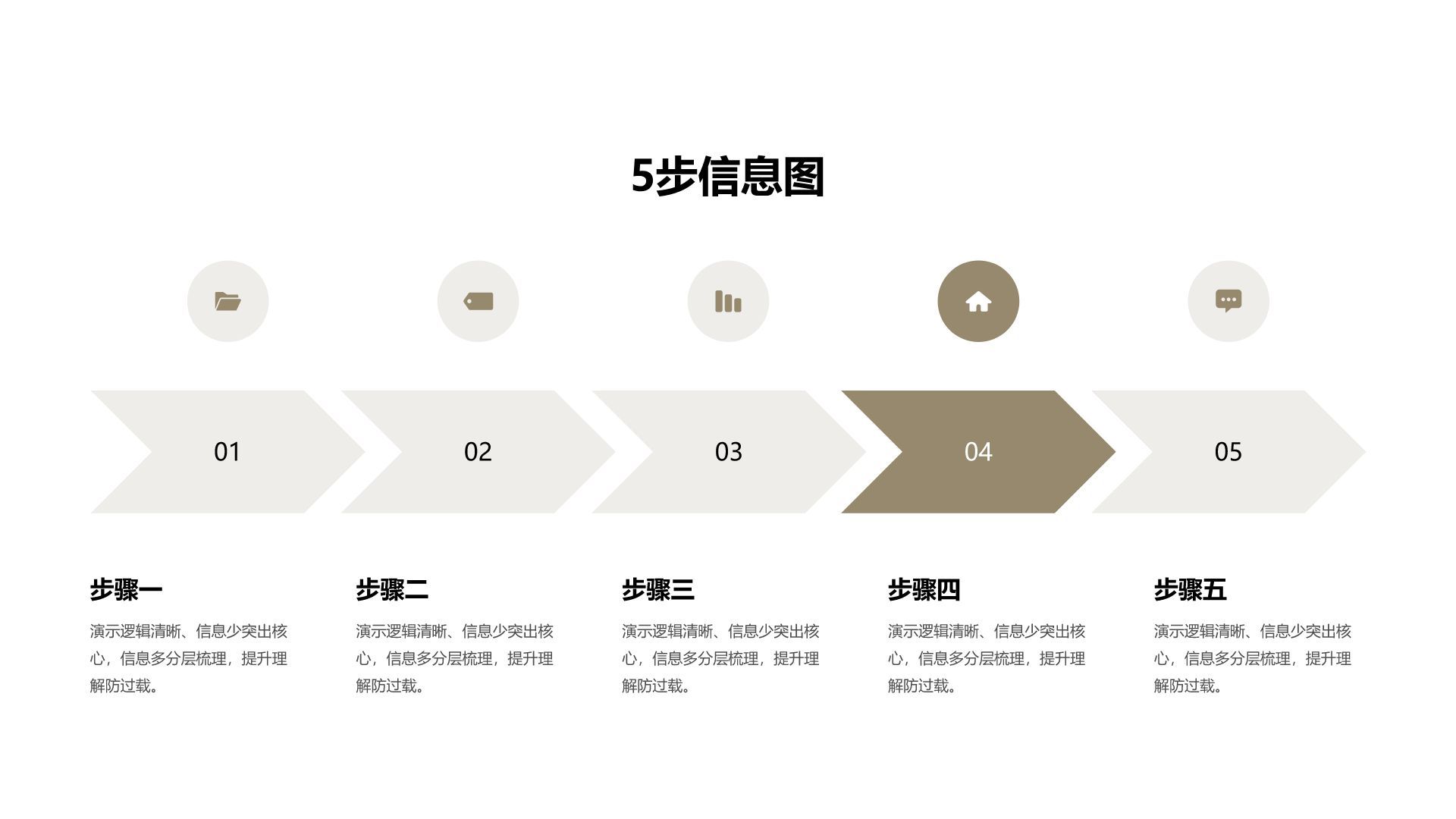橙色商务风步骤信息图PPT模板