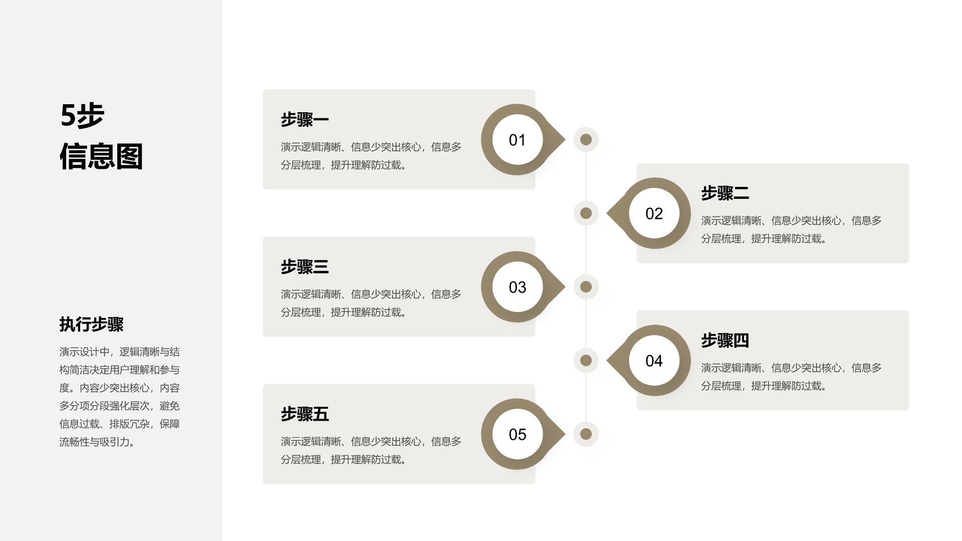 橙色商务风步骤信息图PPT模板