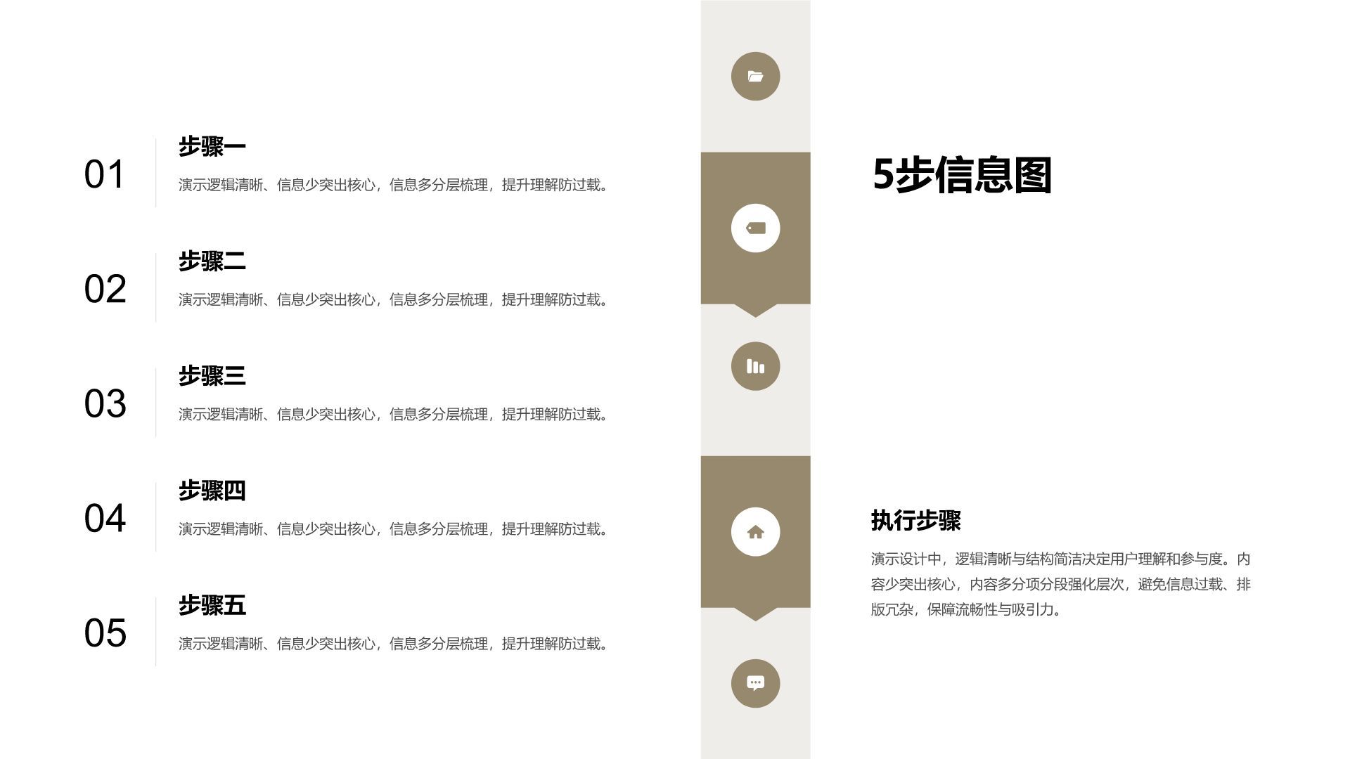 橙色商务风步骤信息图PPT模板