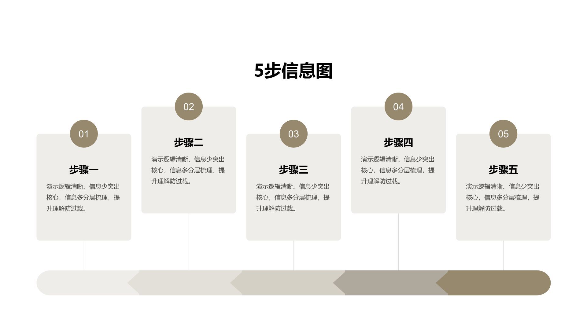 橙色商务风步骤信息图PPT模板