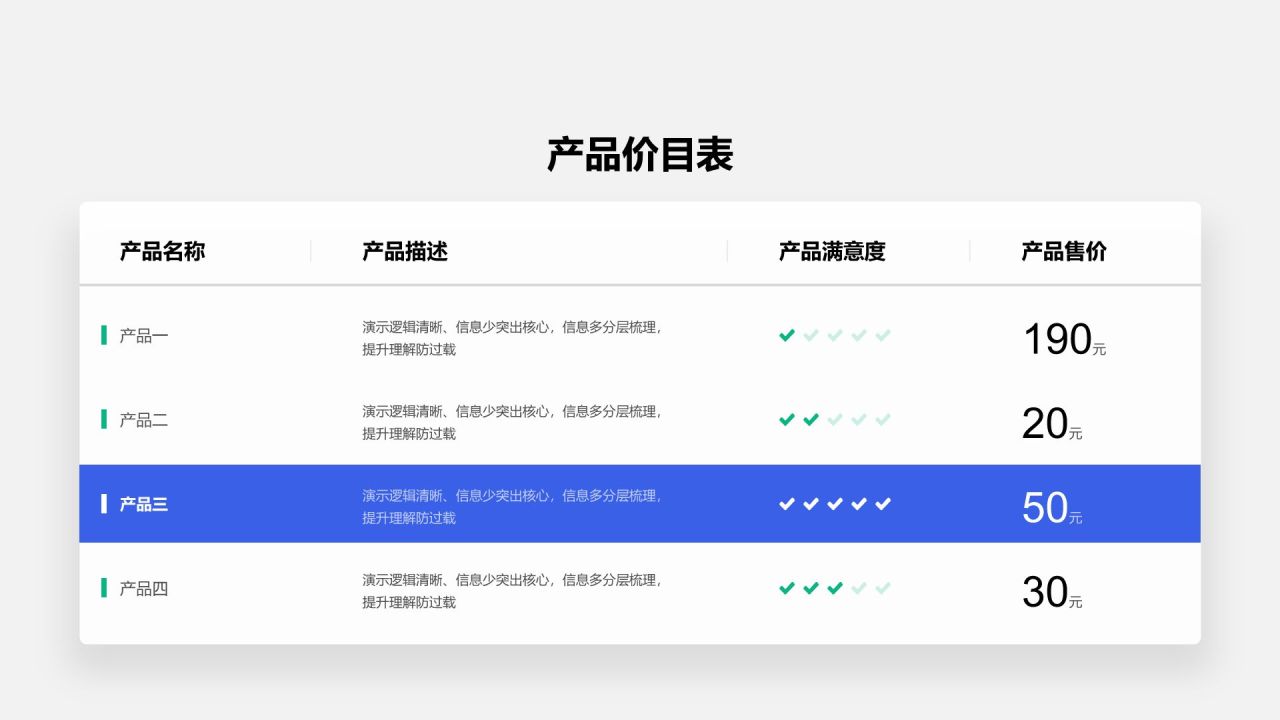蓝色商务风数据表Table Plan PPT模板