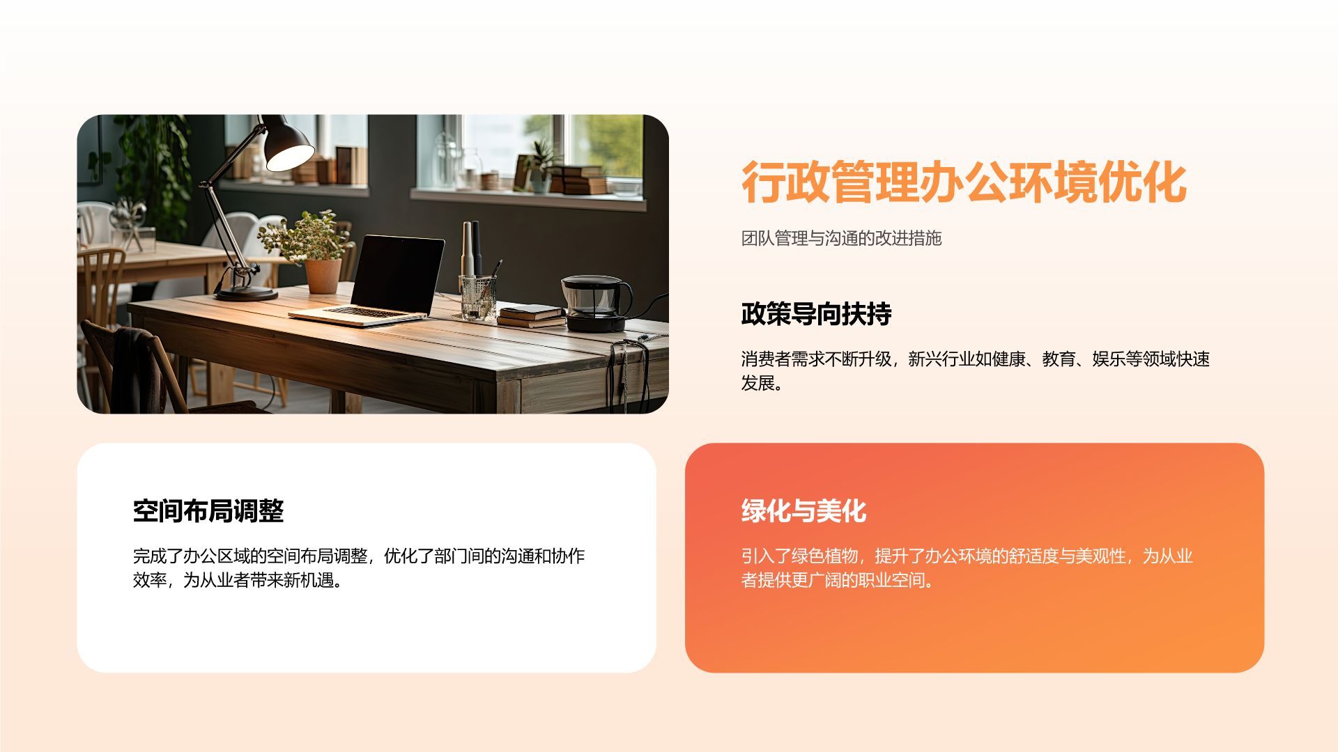 橙色商务风管理层工作总结复盘展示PPT模板