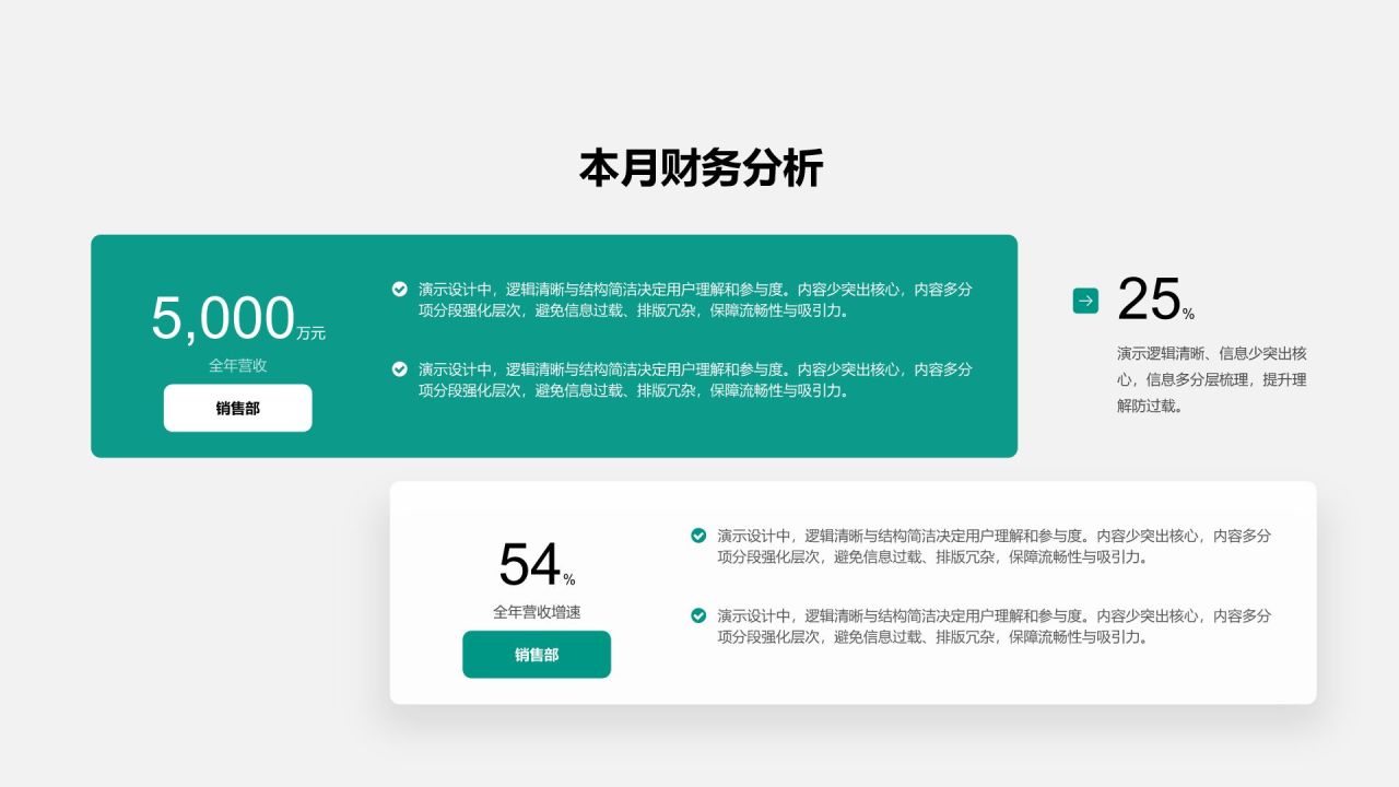 绿色商务风数据表信息图PPT模板