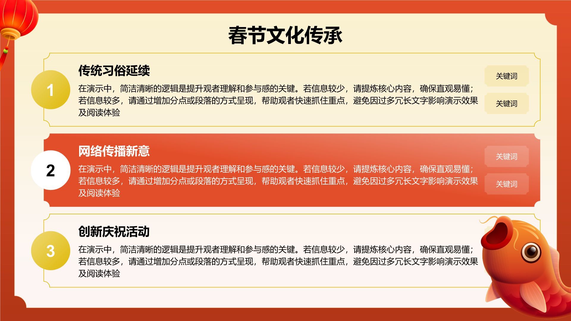 红色喜庆风春节与中国农历新年的象征意义PPT模板