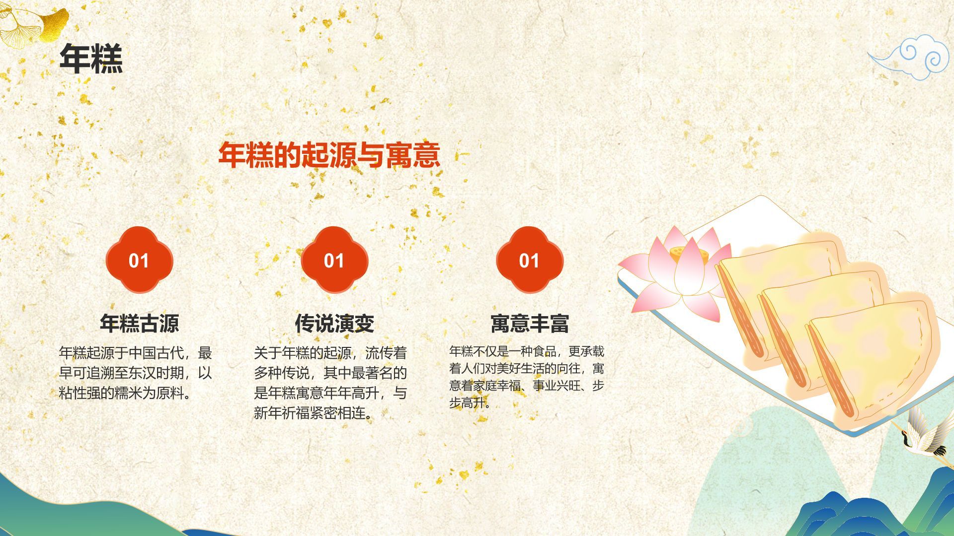 红色国潮风春节的传说与习俗PPT模板