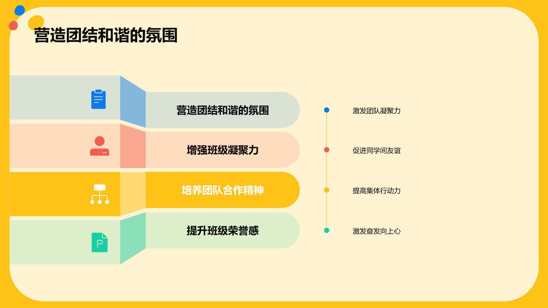 橙色插画风开学动员班会PPT模板