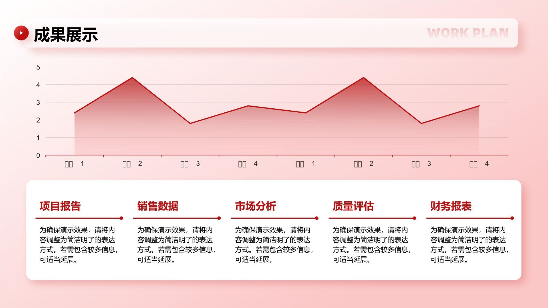 红色简约风下一步工作计划PPT模板