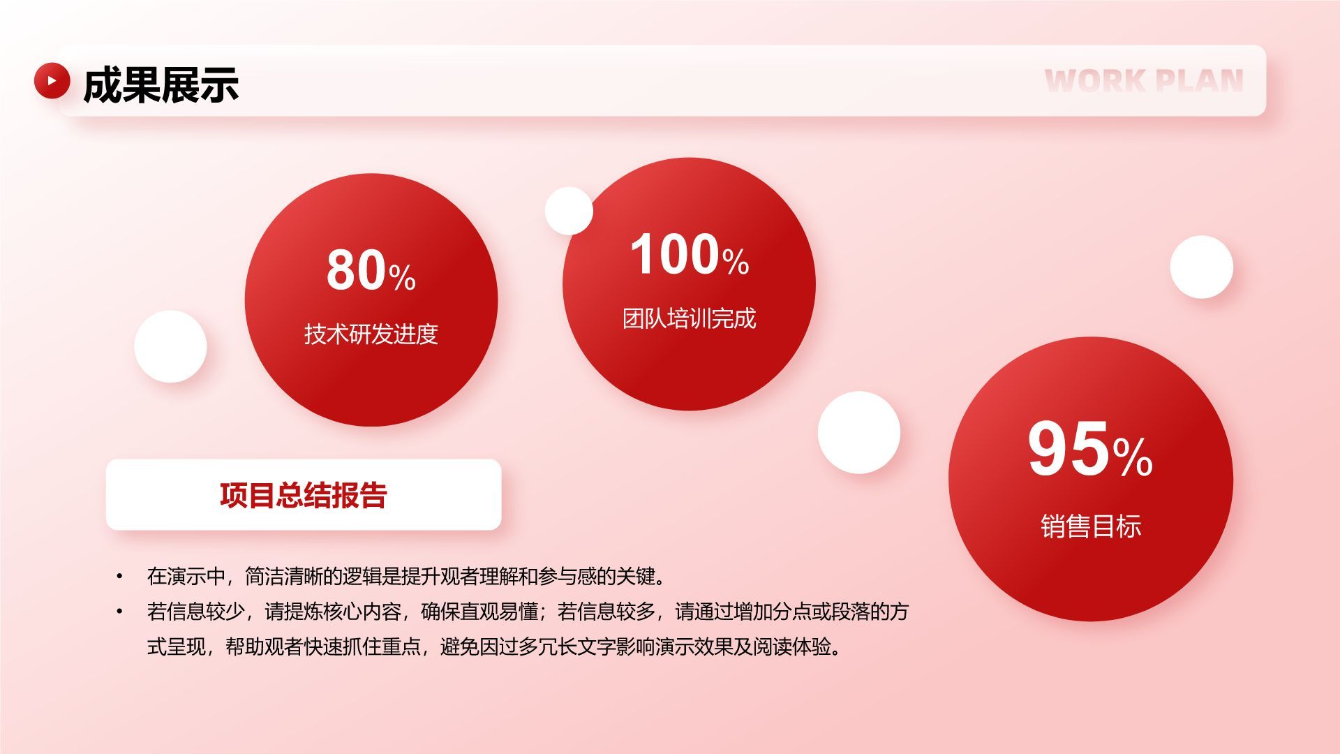 红色简约风下一步工作计划PPT模板