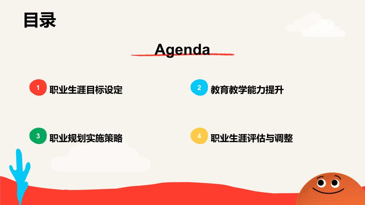 红色卡通风师范数学专业职业生涯规划PPT模板