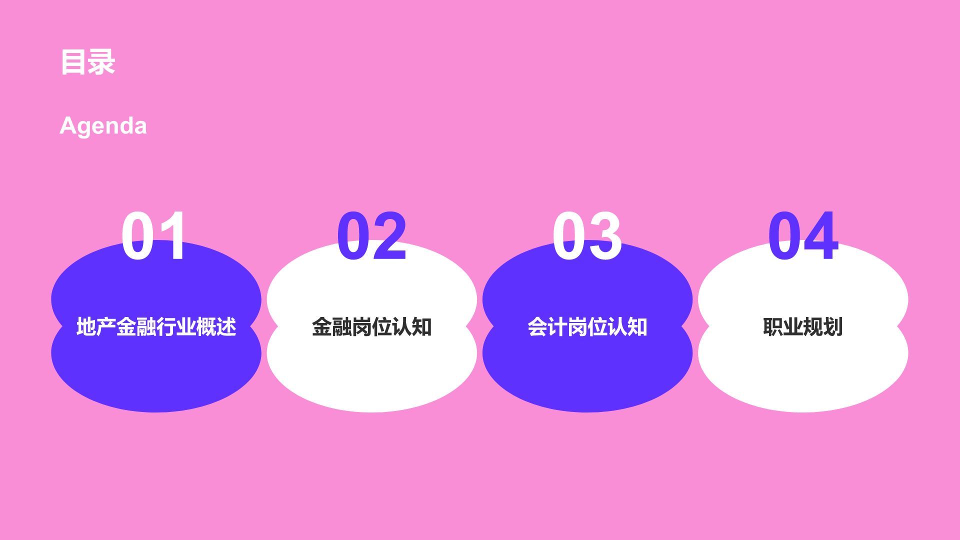 蓝色扁平风金融/财务/会计岗位职业规划PPT模板