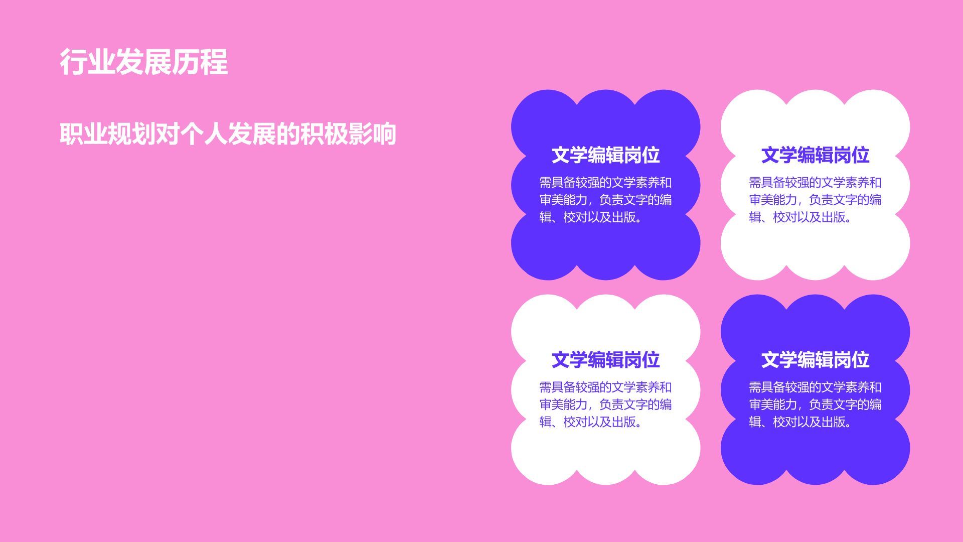 蓝色扁平风金融/财务/会计岗位职业规划PPT模板