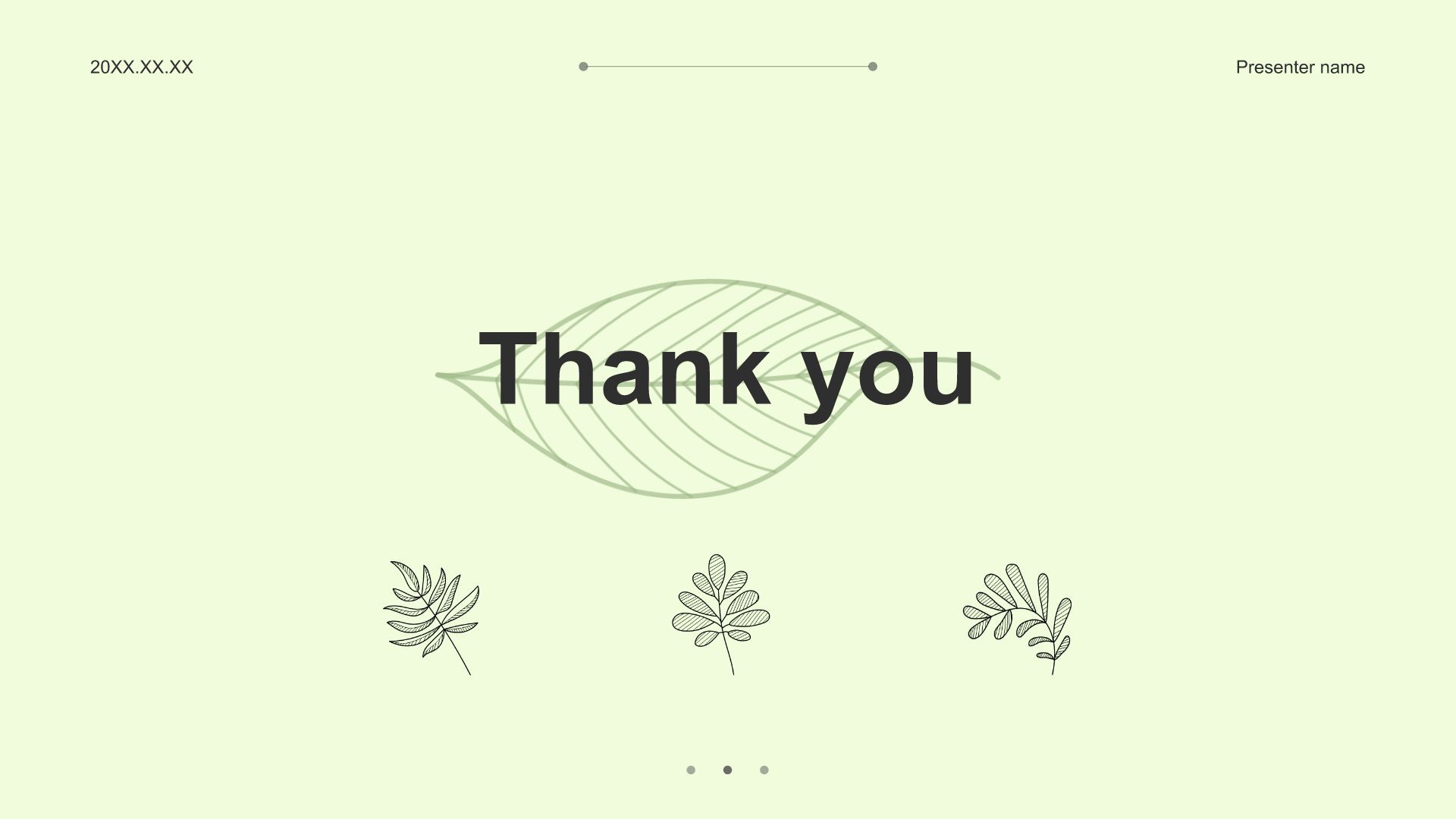 绿色小清新清新简约风工作汇报模板PPT模板