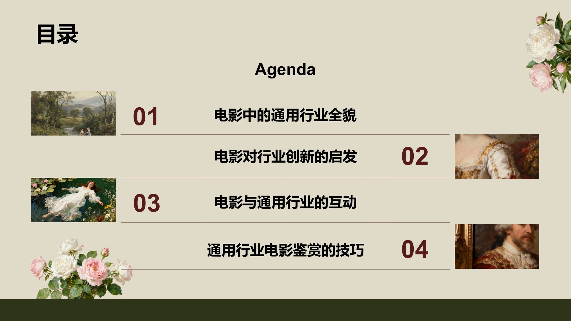 黄色时尚/奢华通用行业电影鉴赏PPT模板