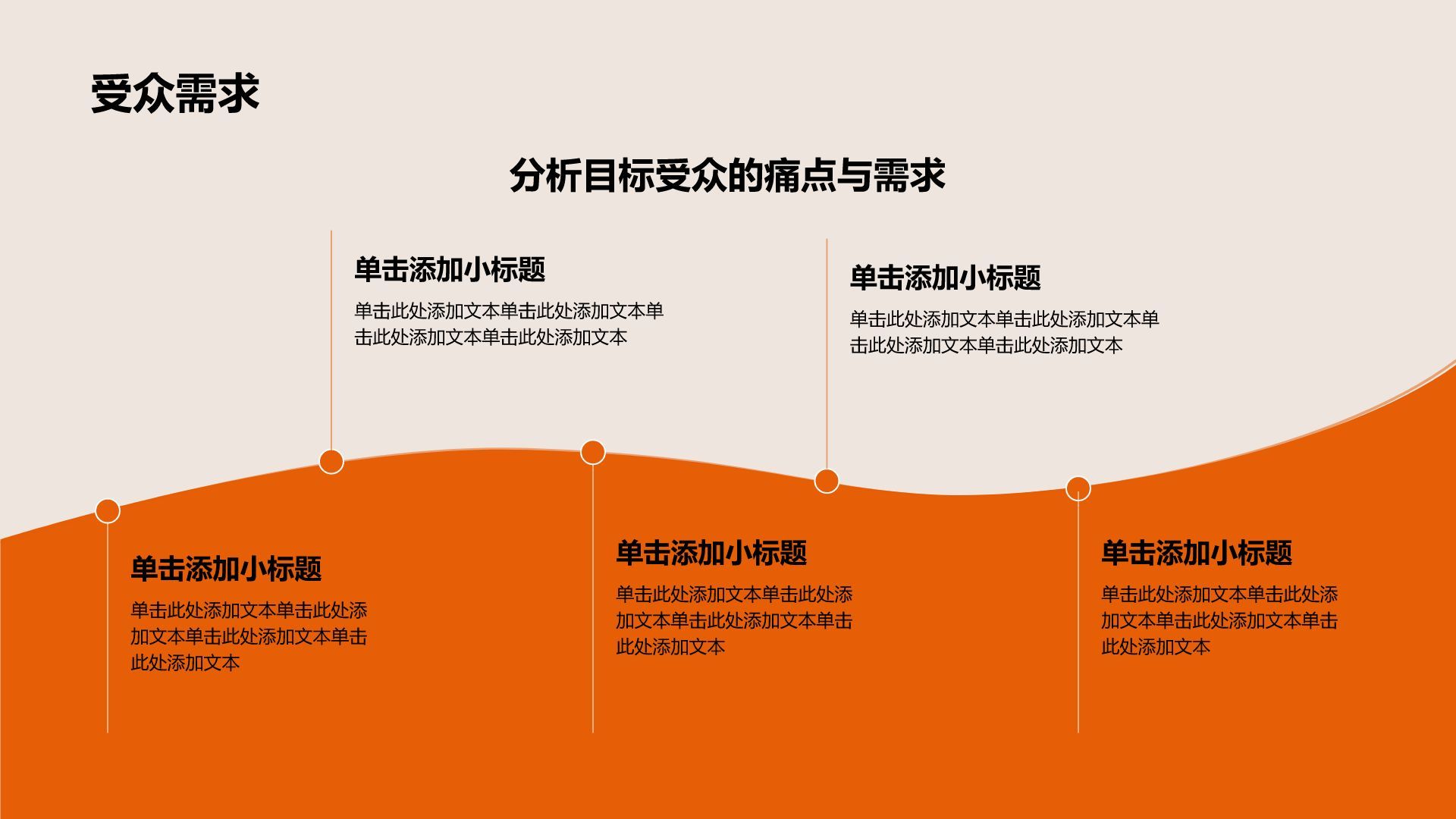 橙色插画风趣味品牌营销策划方案PPT模板