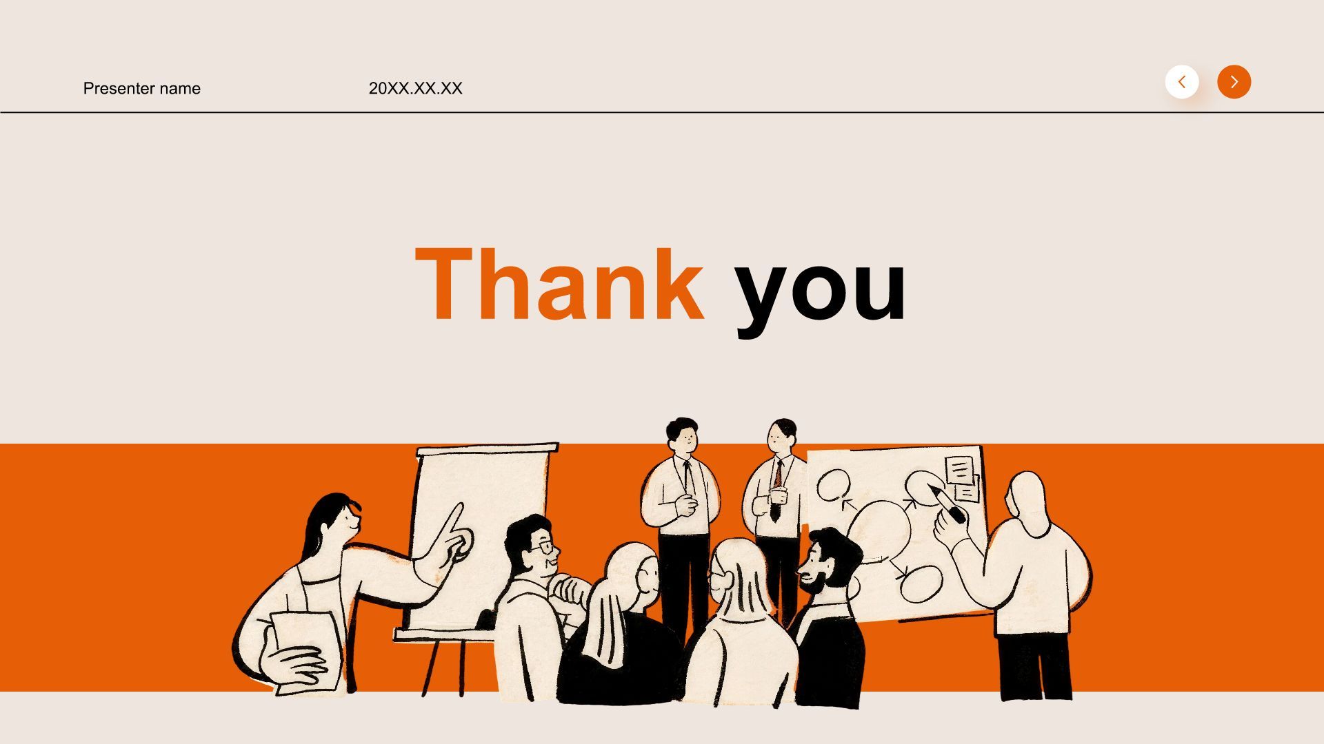 橙色插画风趣味品牌营销策划方案PPT模板