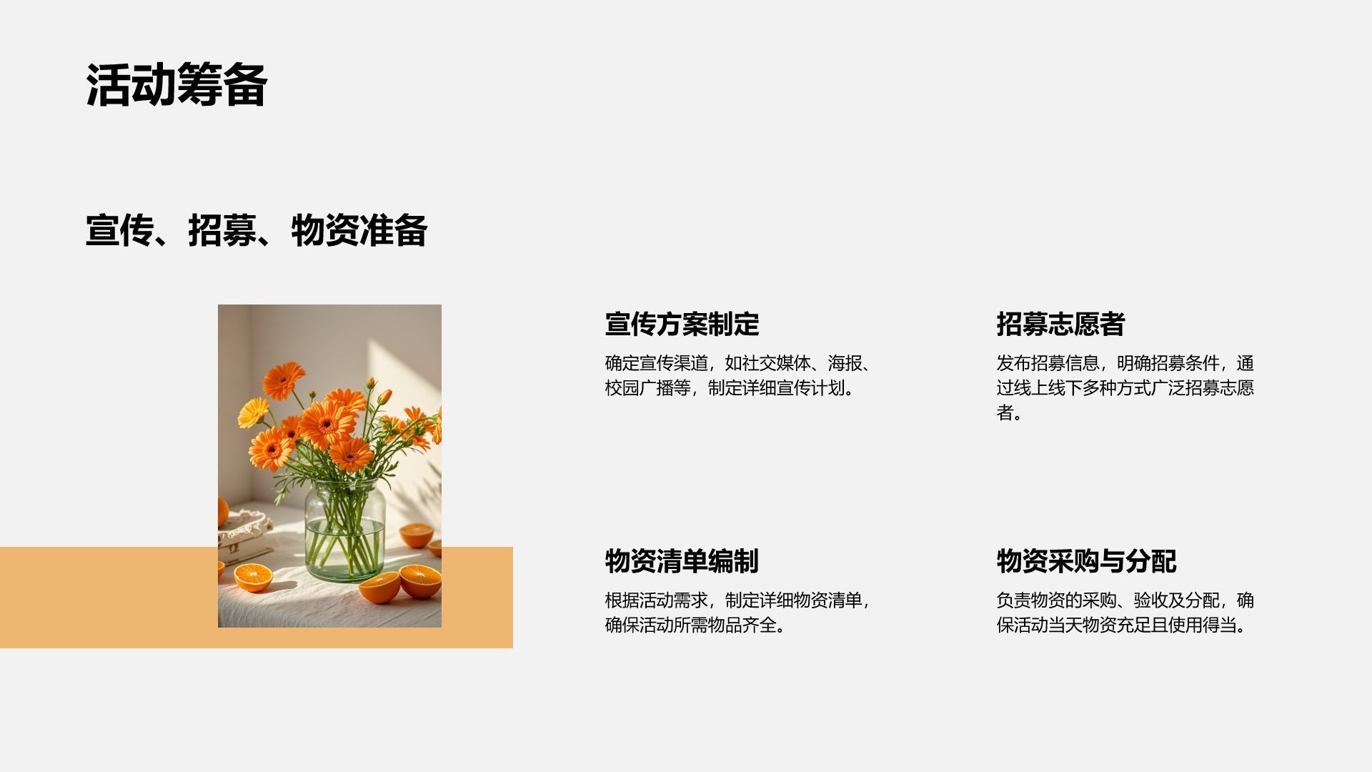 橙色商务风青志协志愿服务活动宣传PPT模板