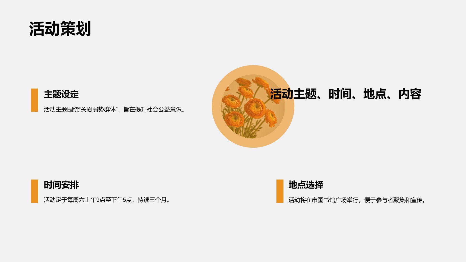 橙色商务风青志协志愿服务活动宣传PPT模板