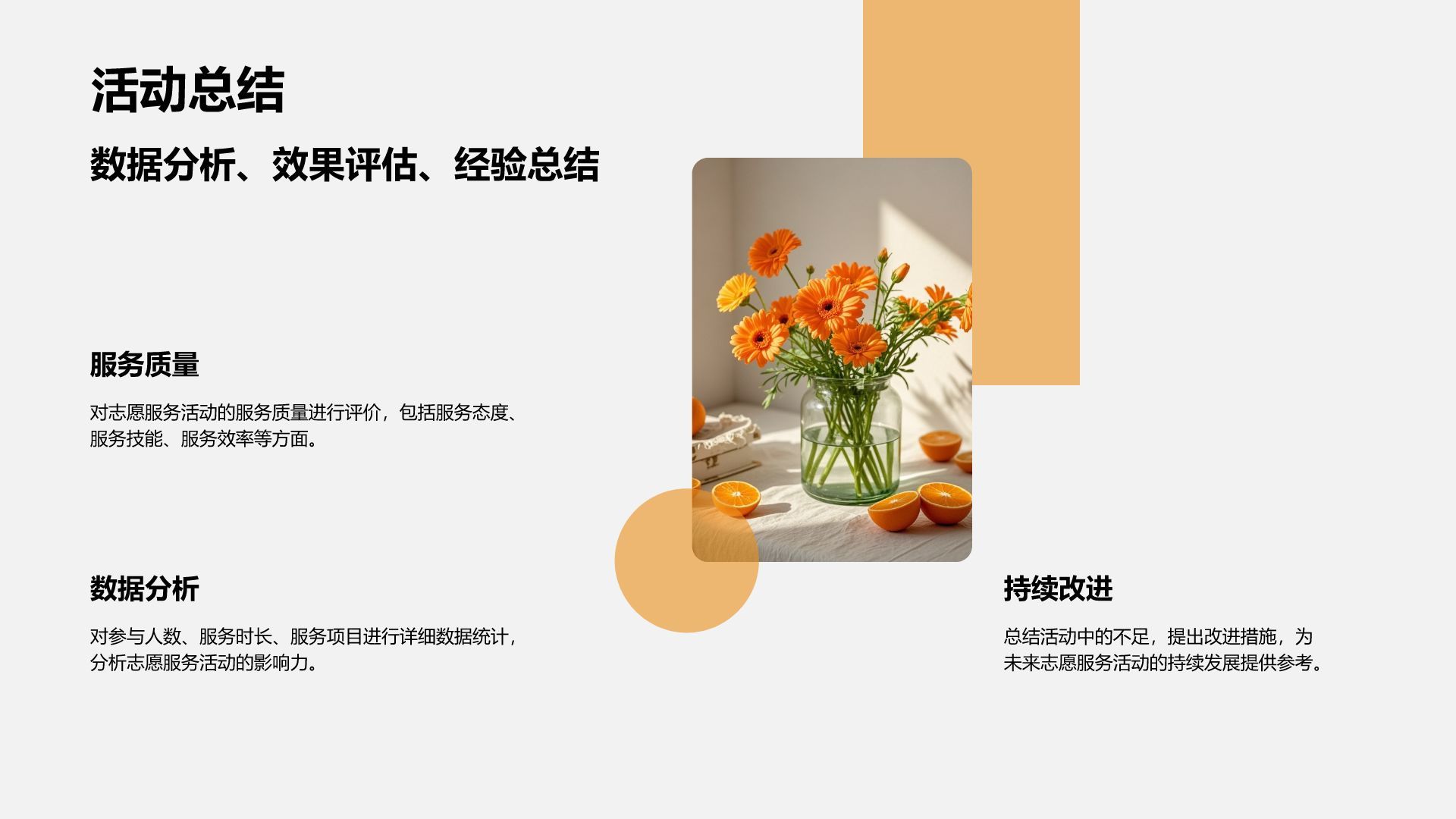 橙色商务风青志协志愿服务活动宣传PPT模板