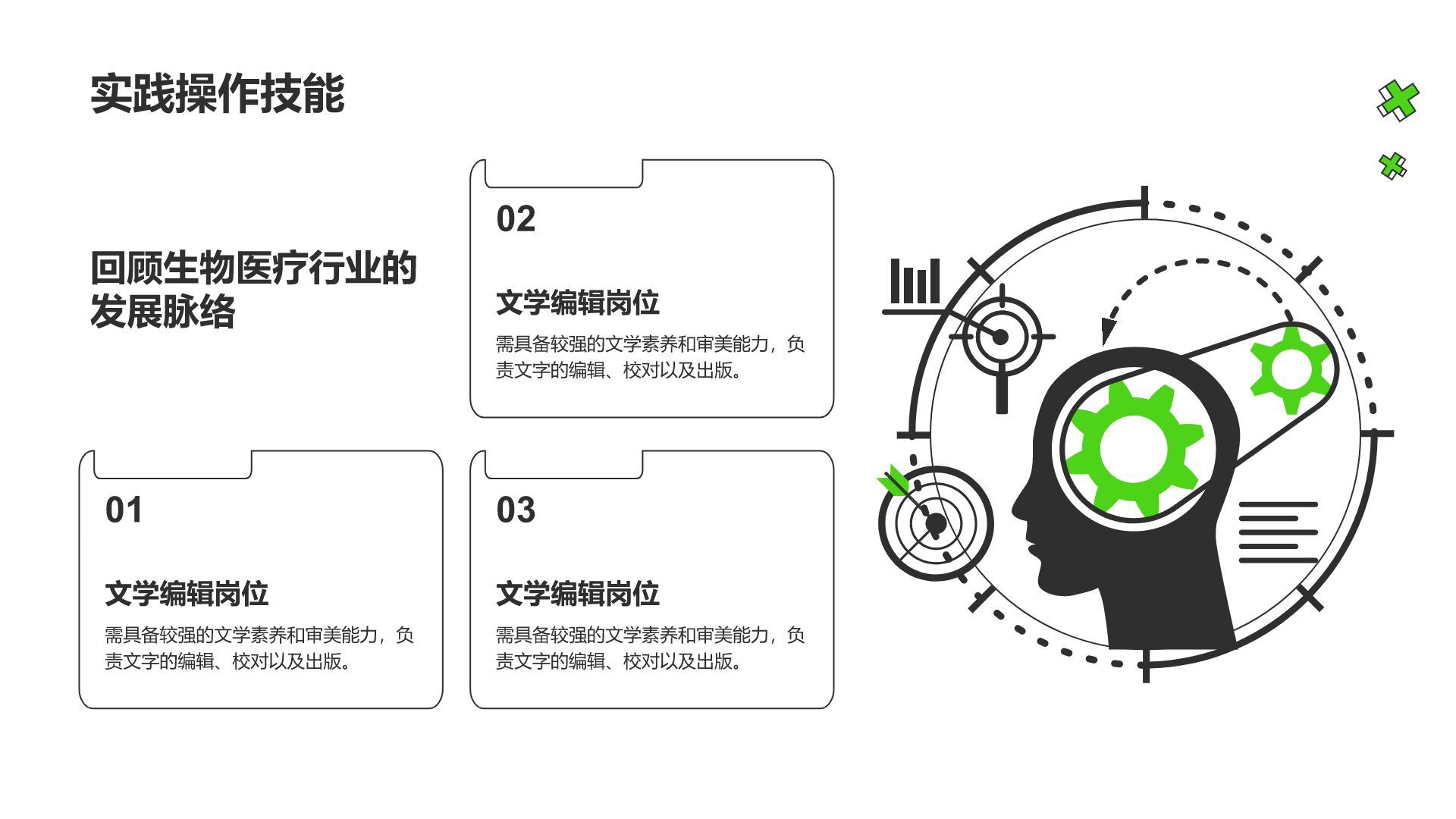 绿色插画风理工科专业职业生涯规划PPT模板