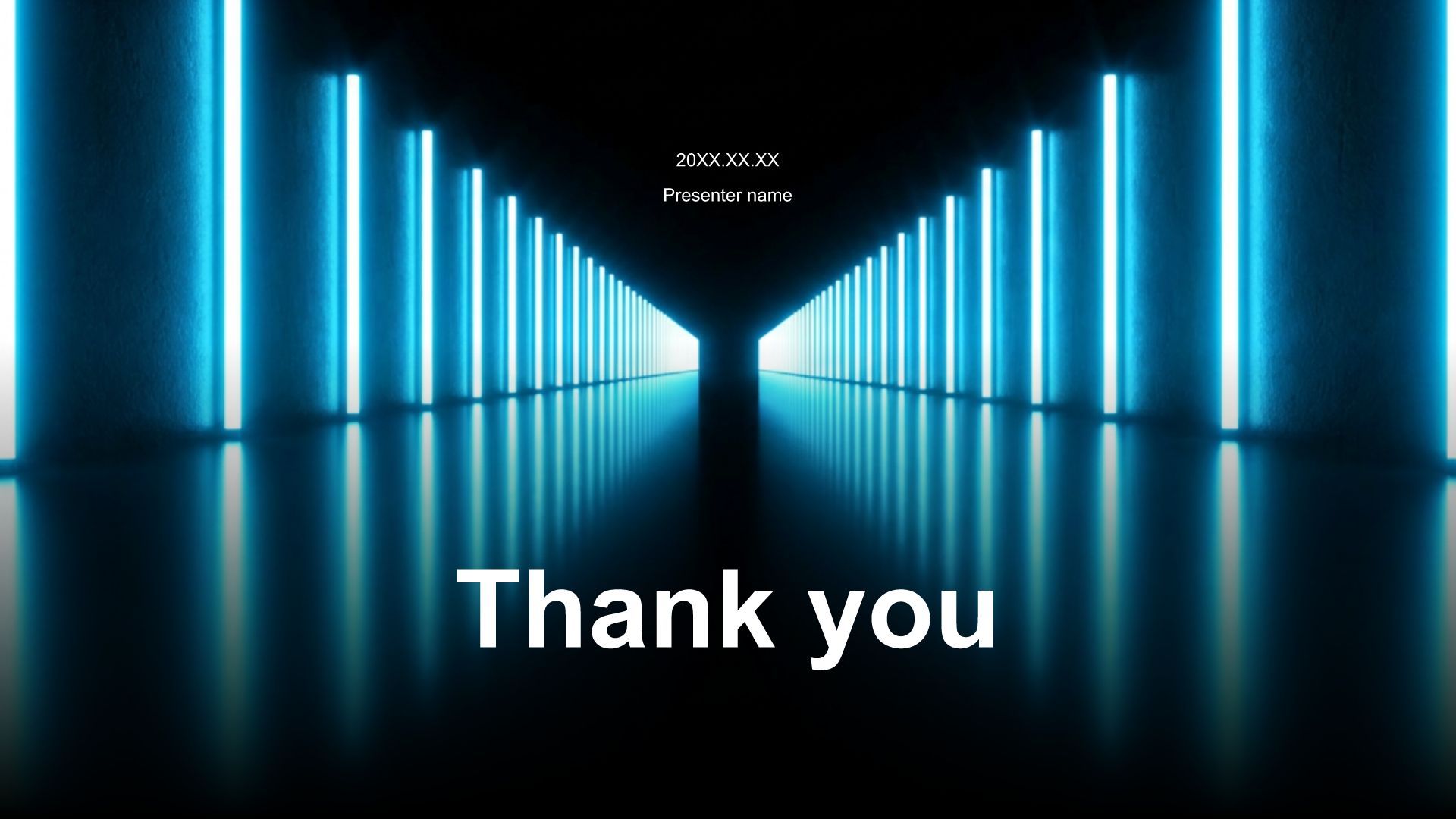 蓝色科技风科幻未来AI人工智能渐变风模板PPT模板