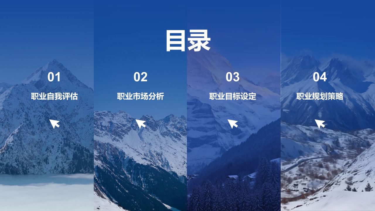 蓝色商务风职业生涯规划通用模板PPT模板
