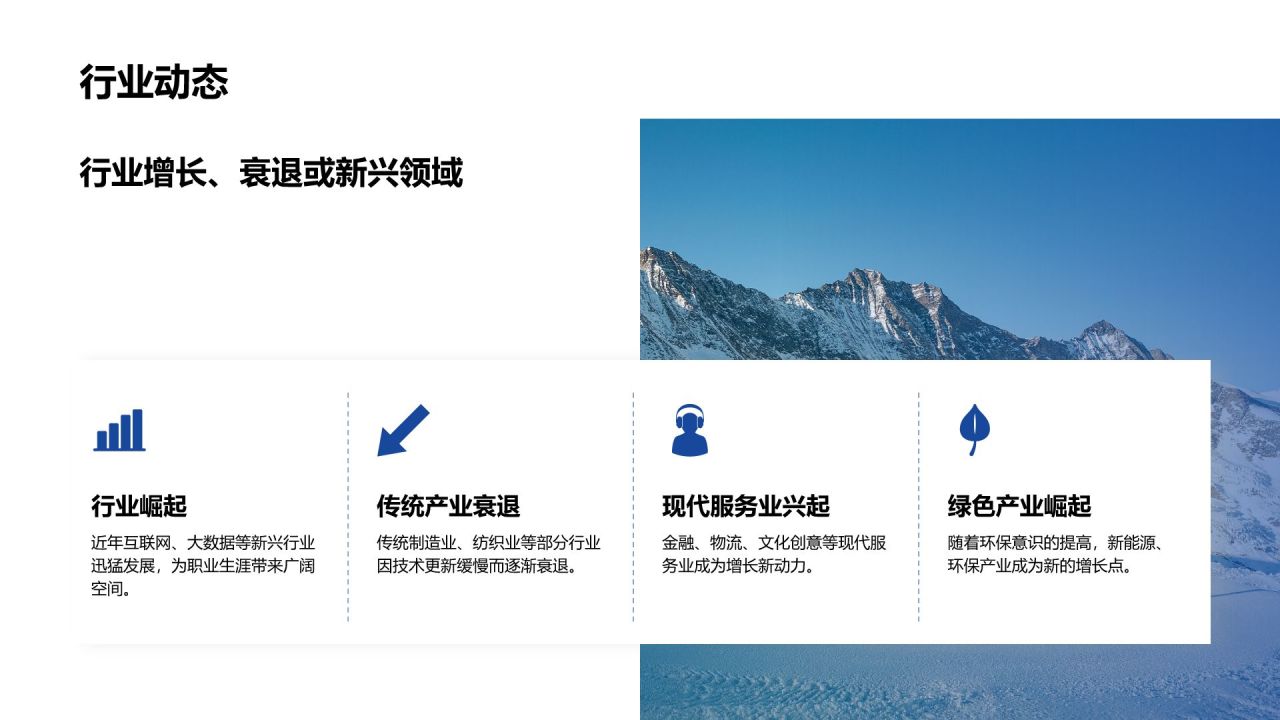 蓝色商务风职业生涯规划通用模板PPT模板