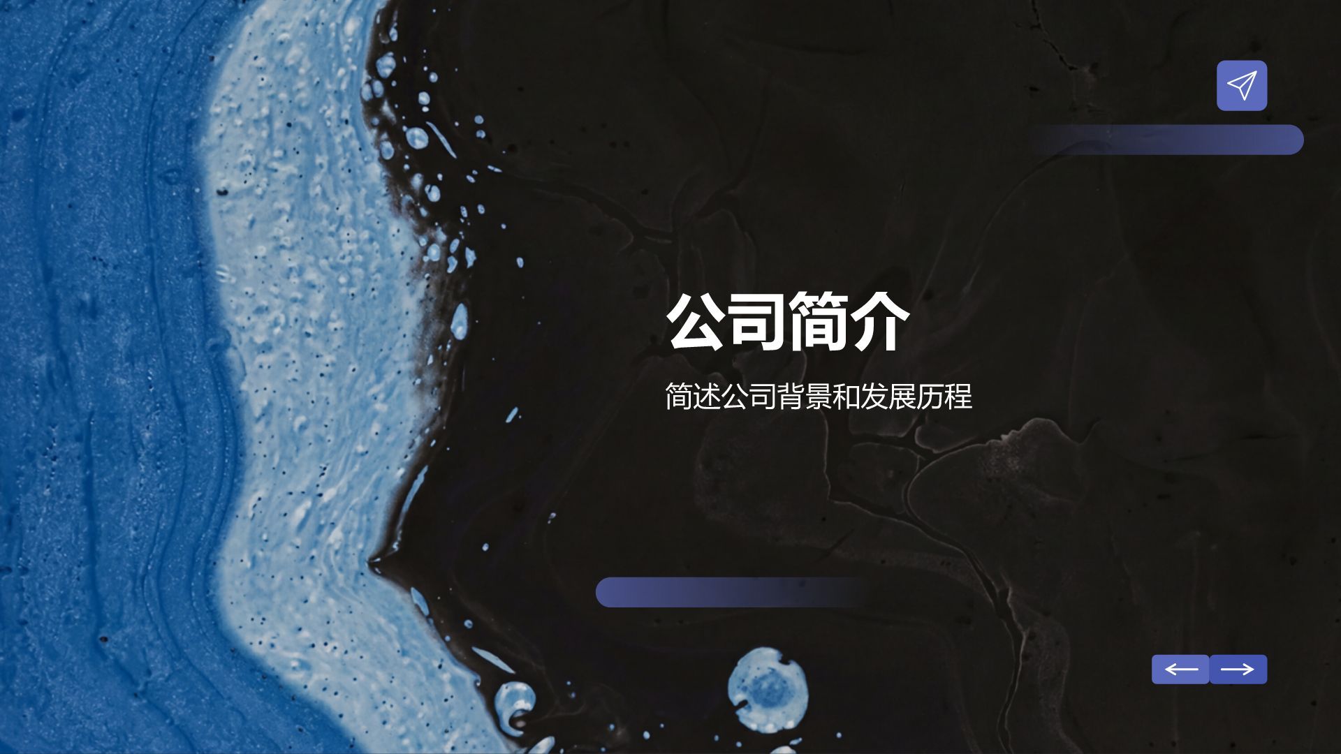 蓝色简约风品牌介绍公司业务汇报PPT模板