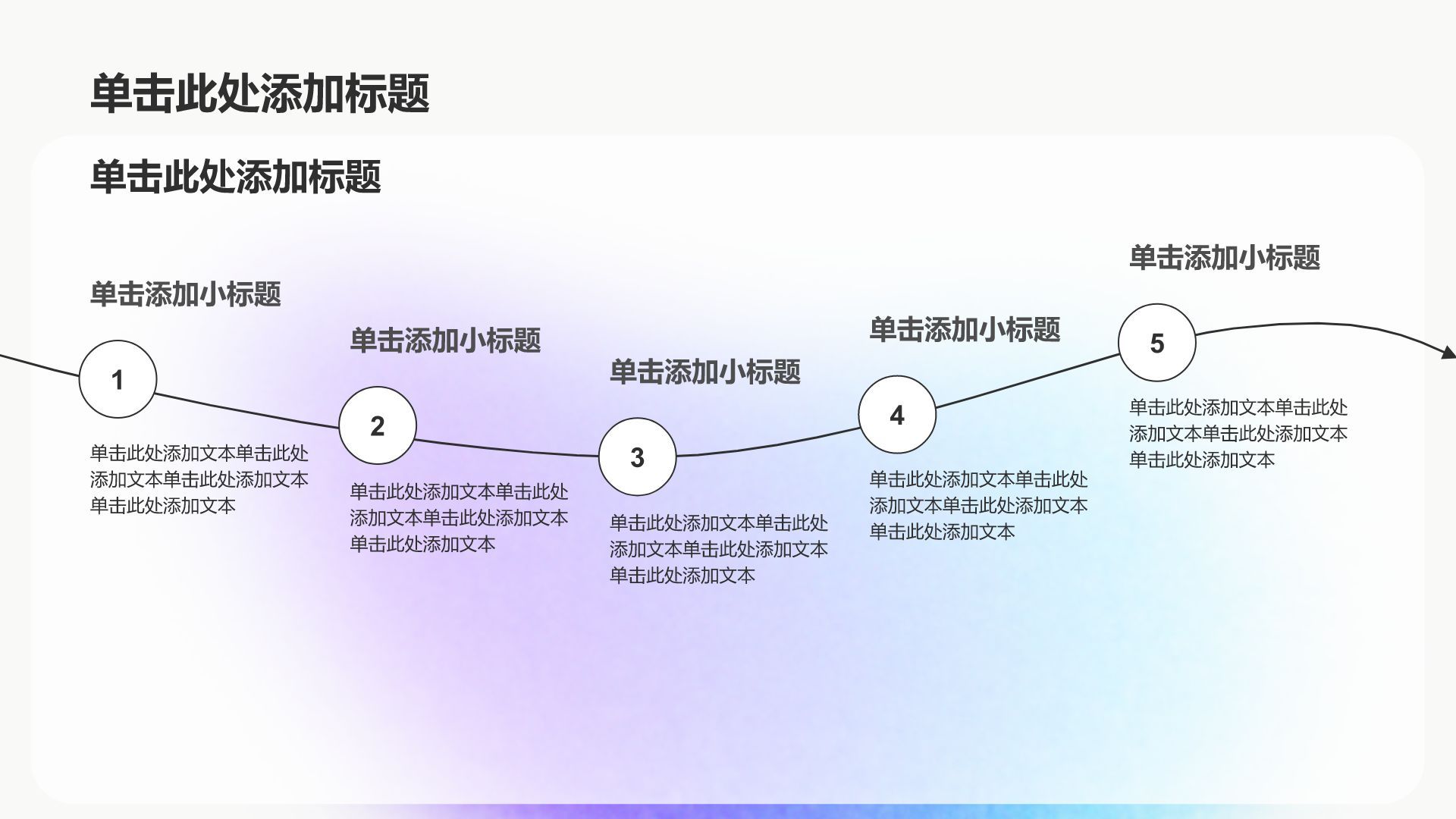 蓝色渐变风柔和视觉系PPT模板