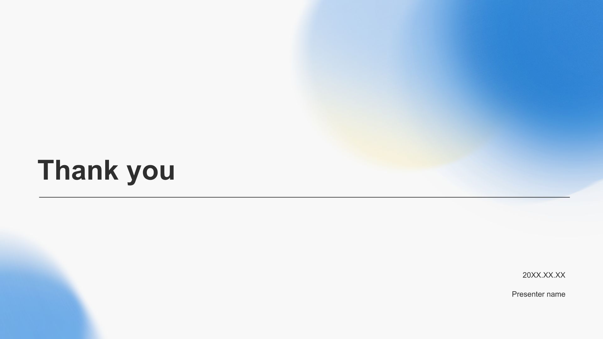 蓝色渐变风柔和视觉系PPT模板