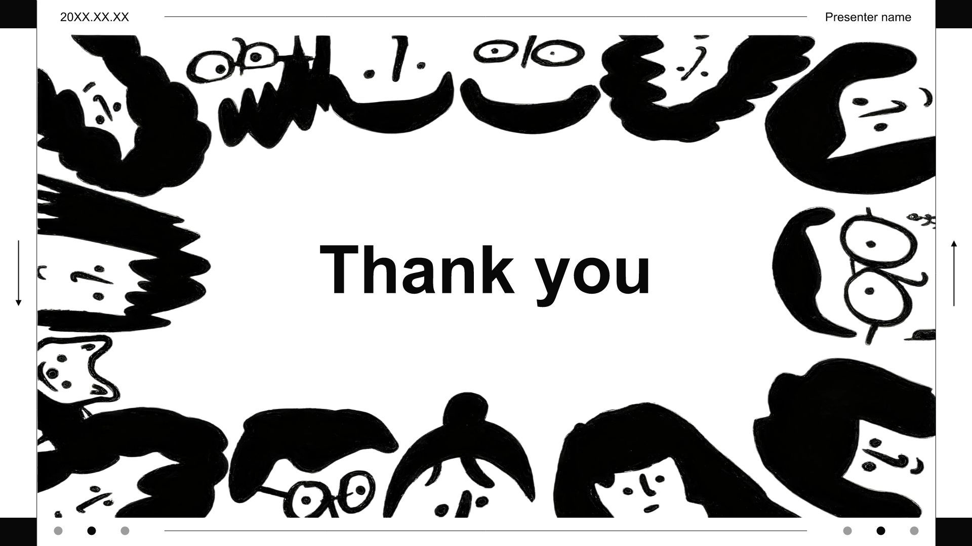 light-gray手绘风黑白漫画风团队介绍模板PPT模板