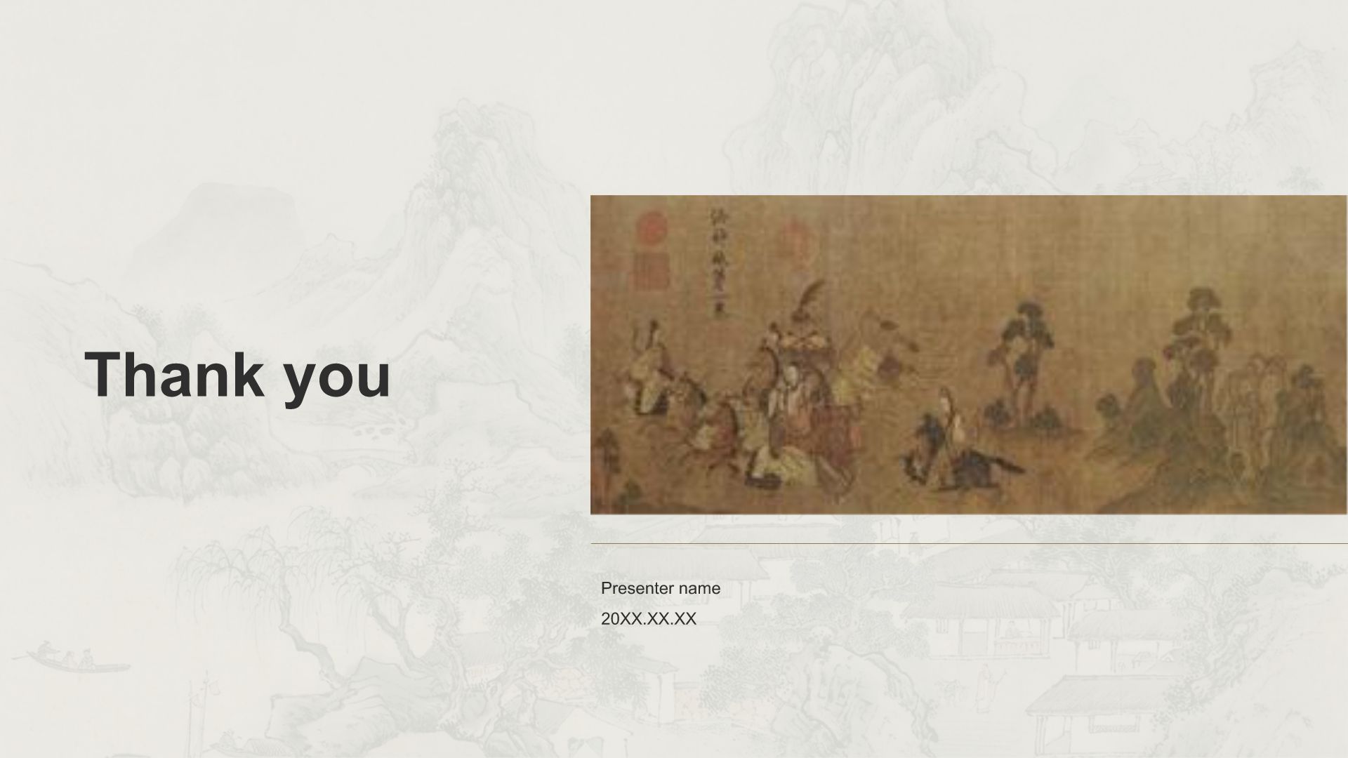 橙色复古风古风工作总结通用PPT模板