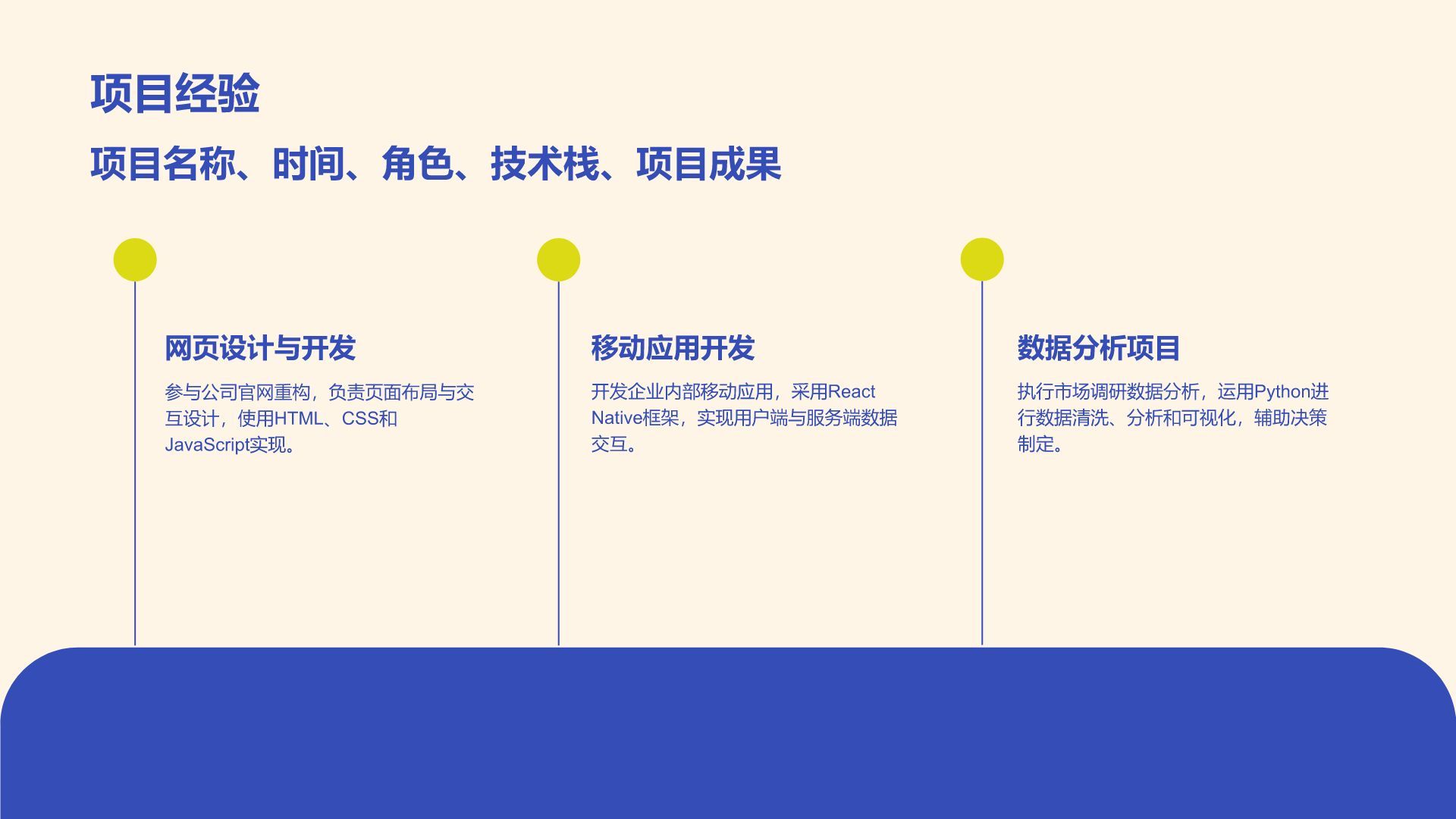 蓝色简约风秋季校园招聘求职PPT模板