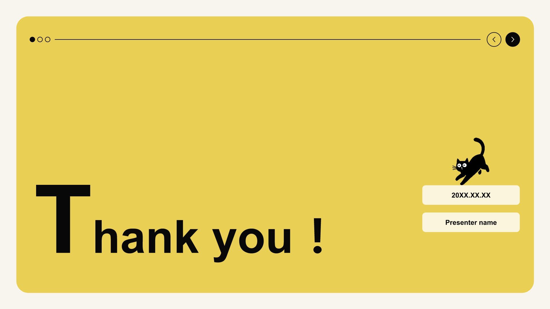 黄色卡通风趣味配色简约可爱PPT模板