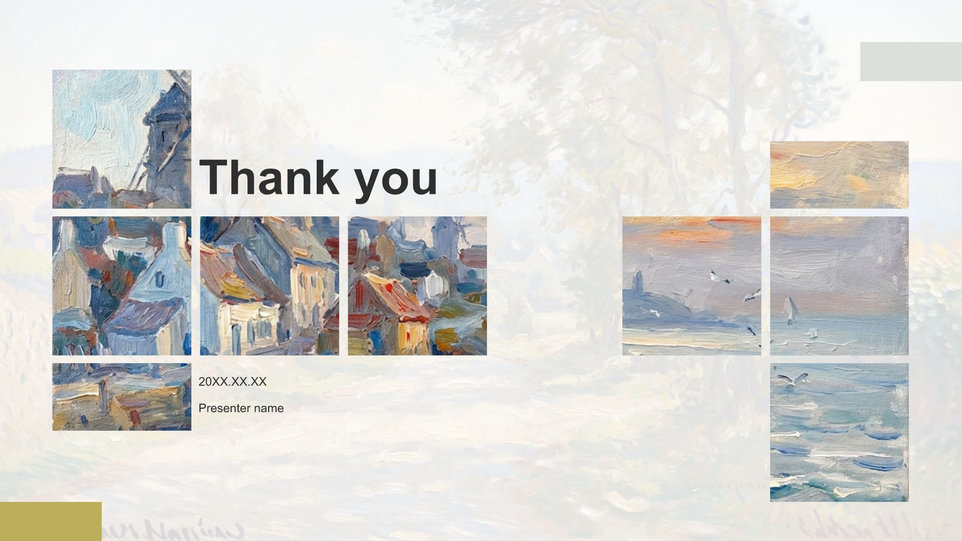 黄色插画风印象艺术简约通用PPT模板